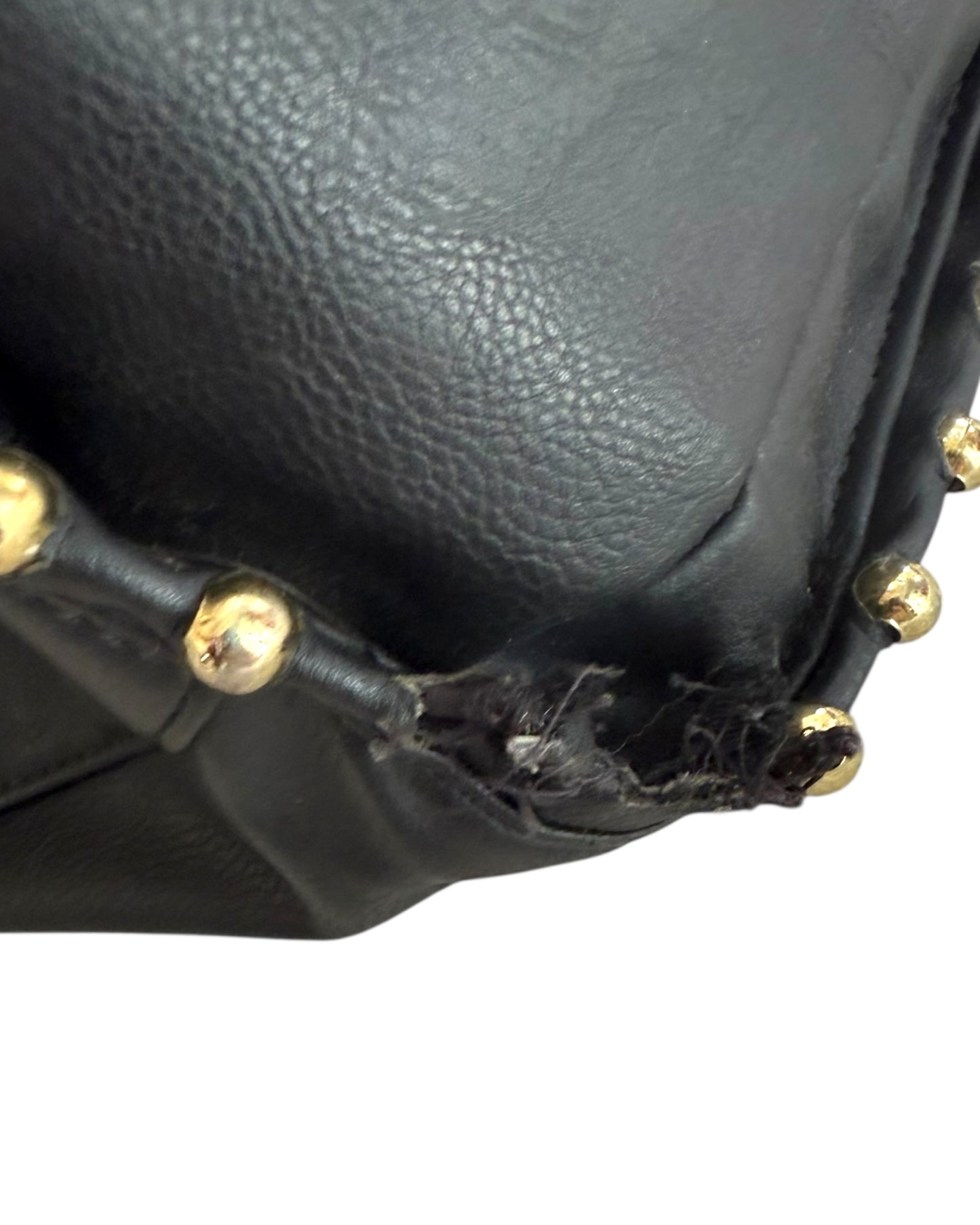 Vintage Black Studded Hobo Bag