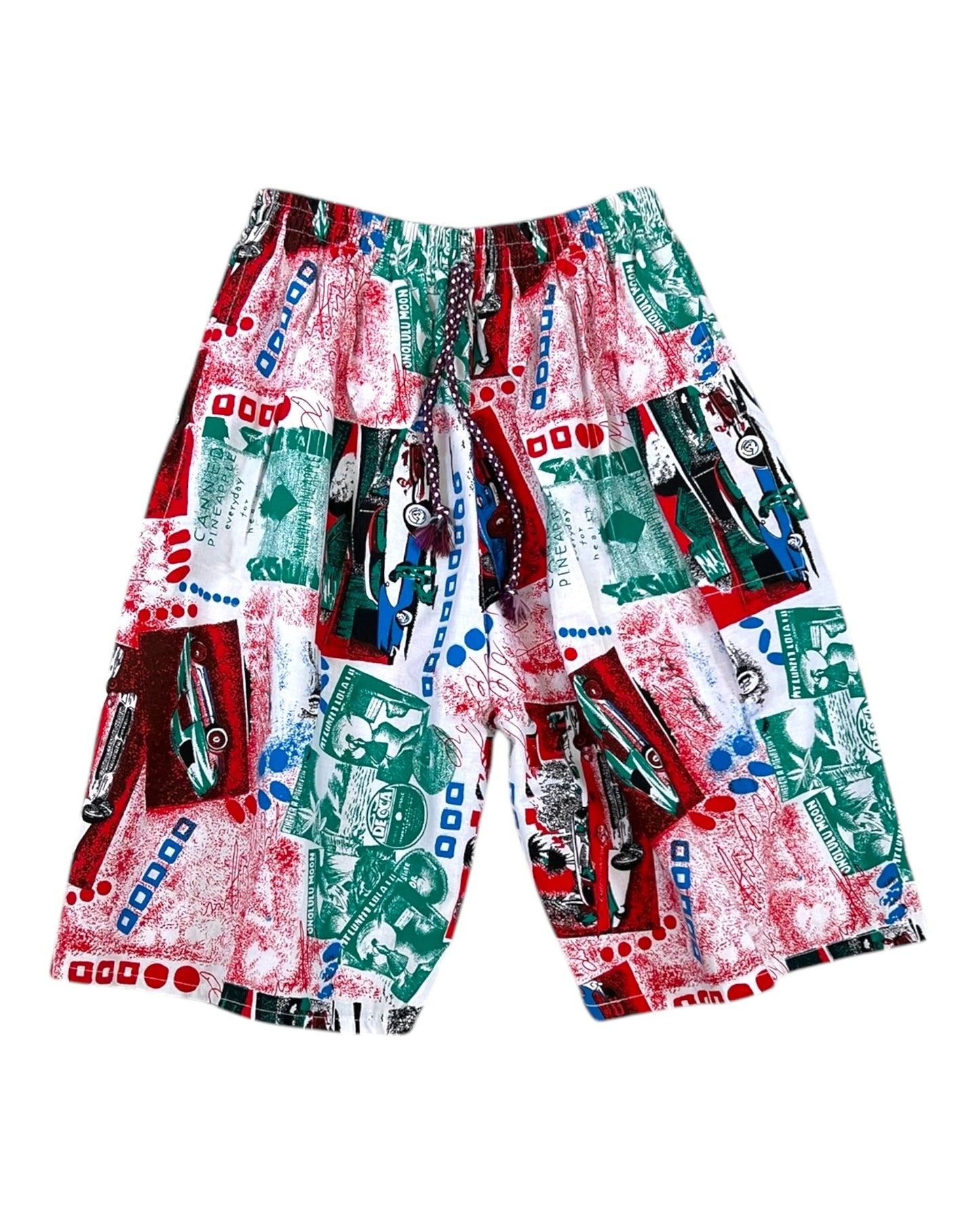 Vintage Cuban Motif Baggy Shorts