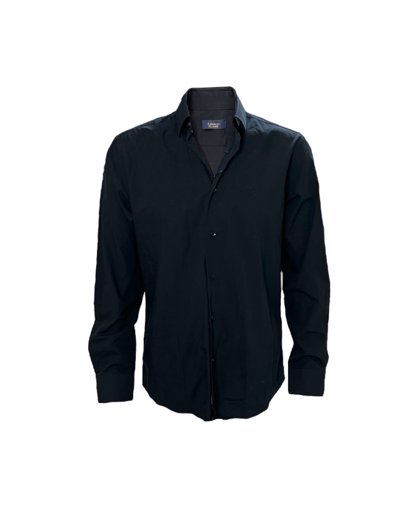 Pre-Loved Cavalli Class Black Button-Up Top
