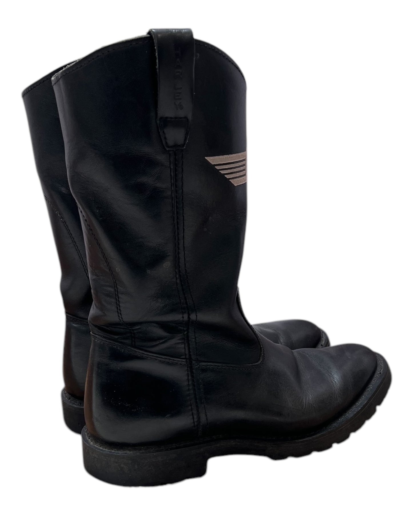 Vintage Harley Davidson USA Black Leather Boots