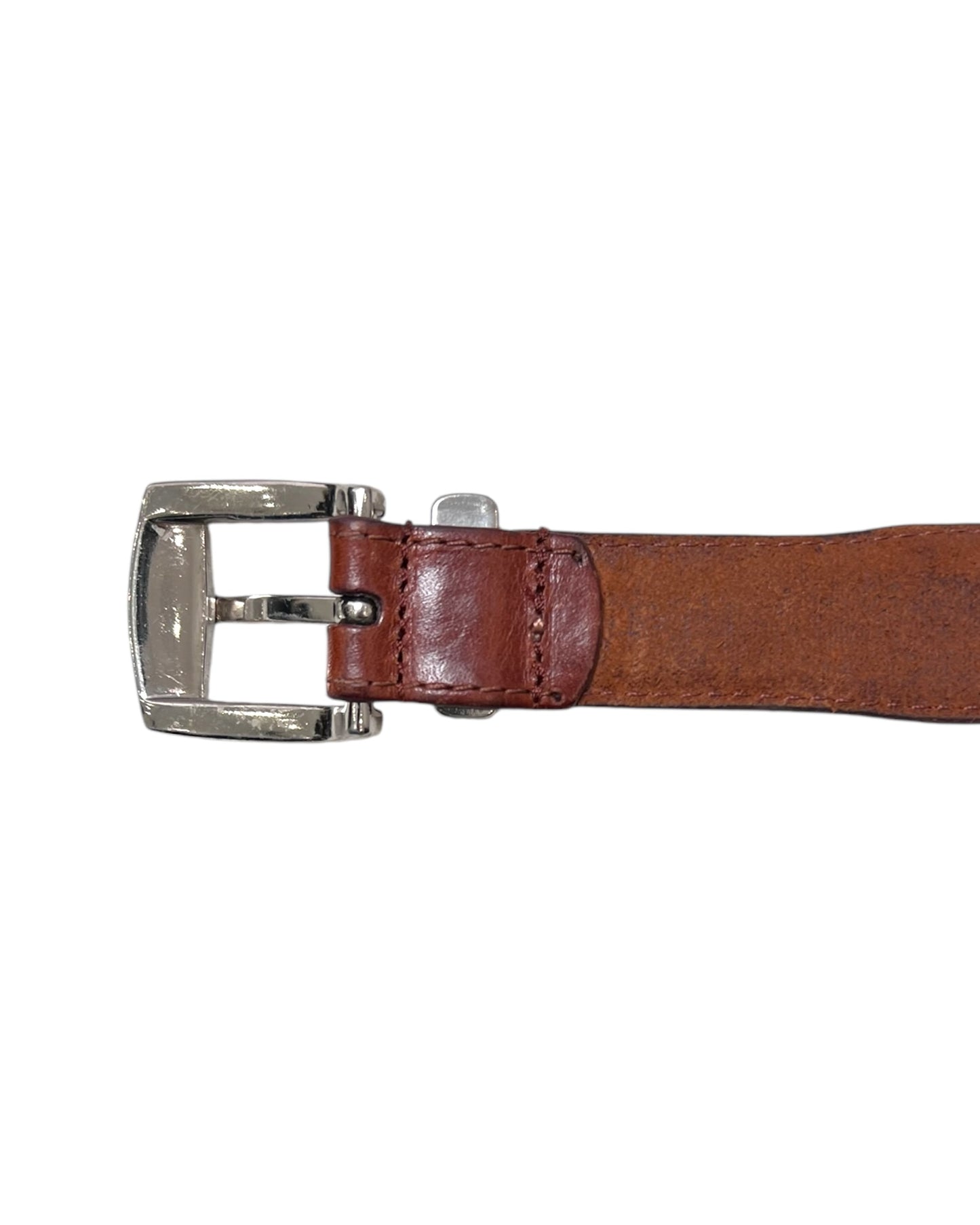 Vintage Leather and Silver Western Style Belt