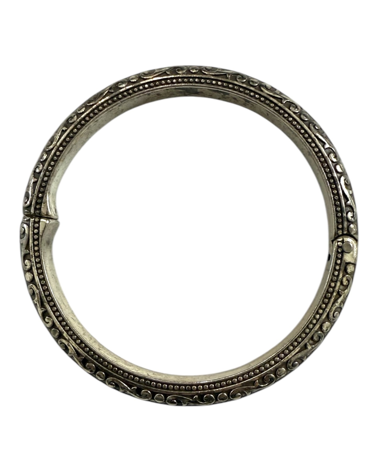 Vintage Silver Engraved Bangle