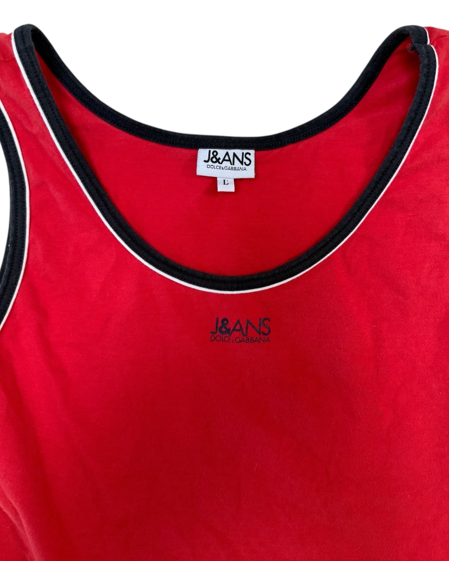 Vintage Dolce & Gabbana J&ANS Red Tank Top