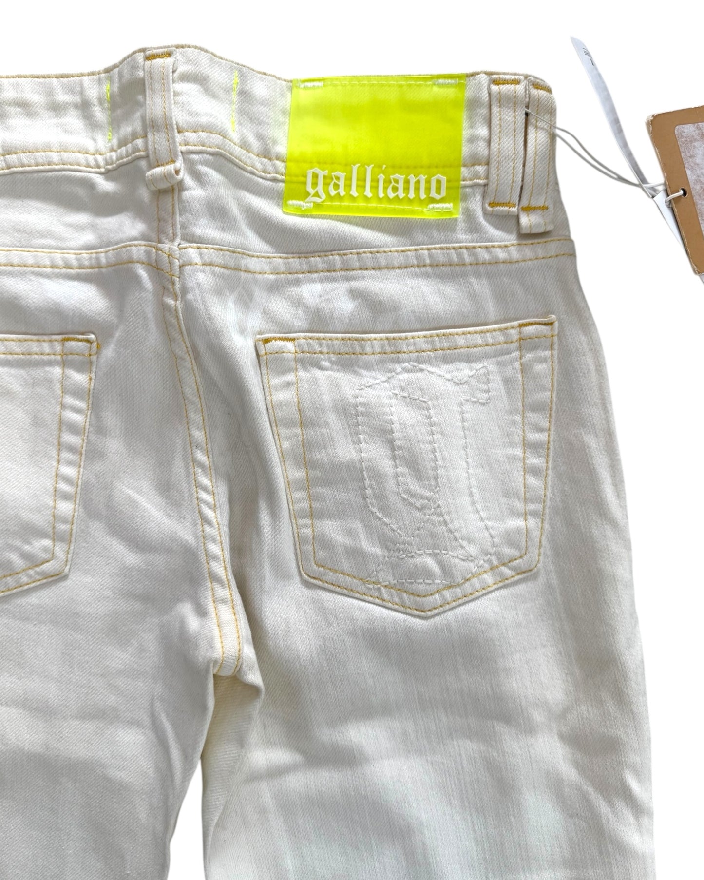 Vintage Galliano White Logo Jeans