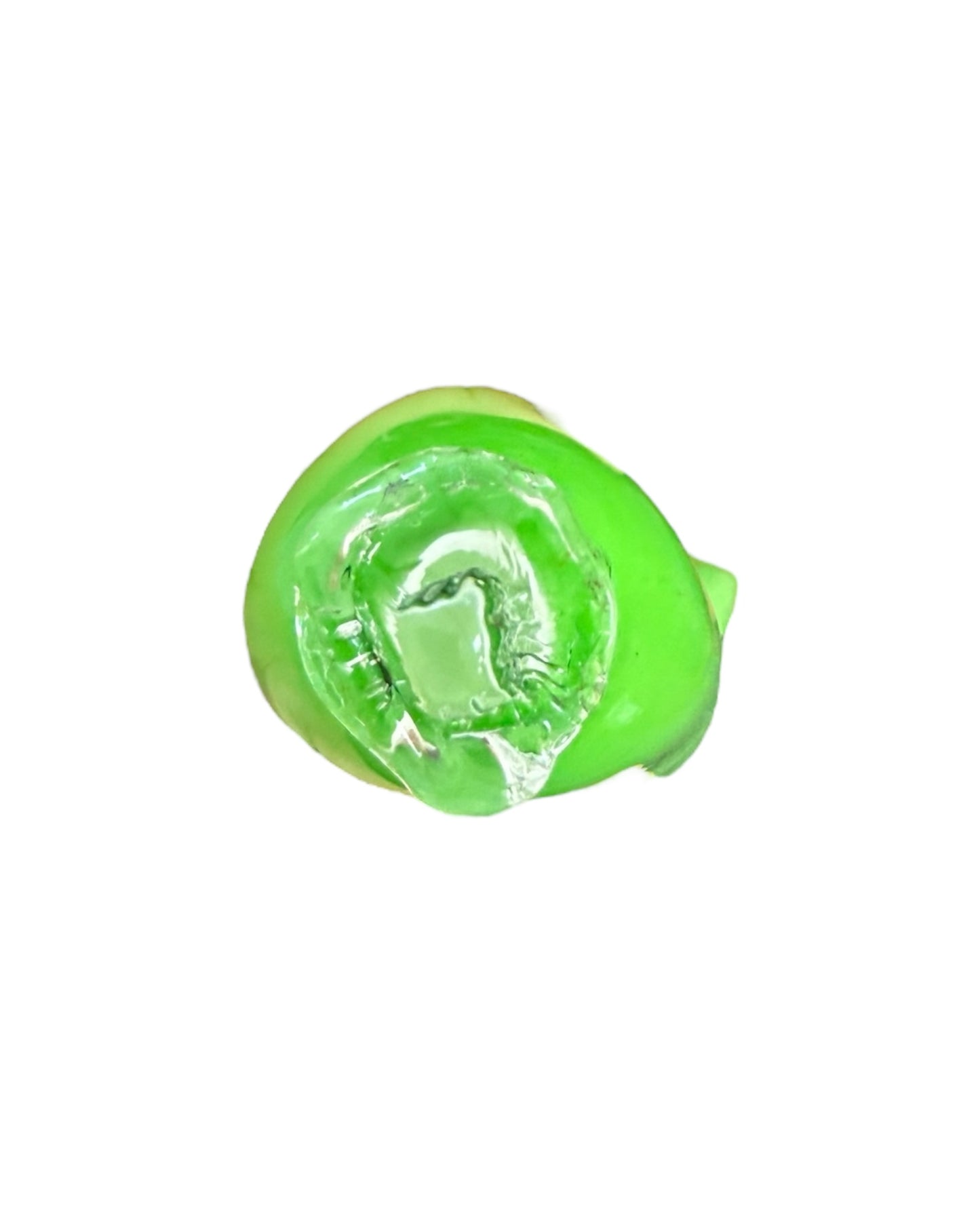 Vintage Murano Glass Green Celery Stalk