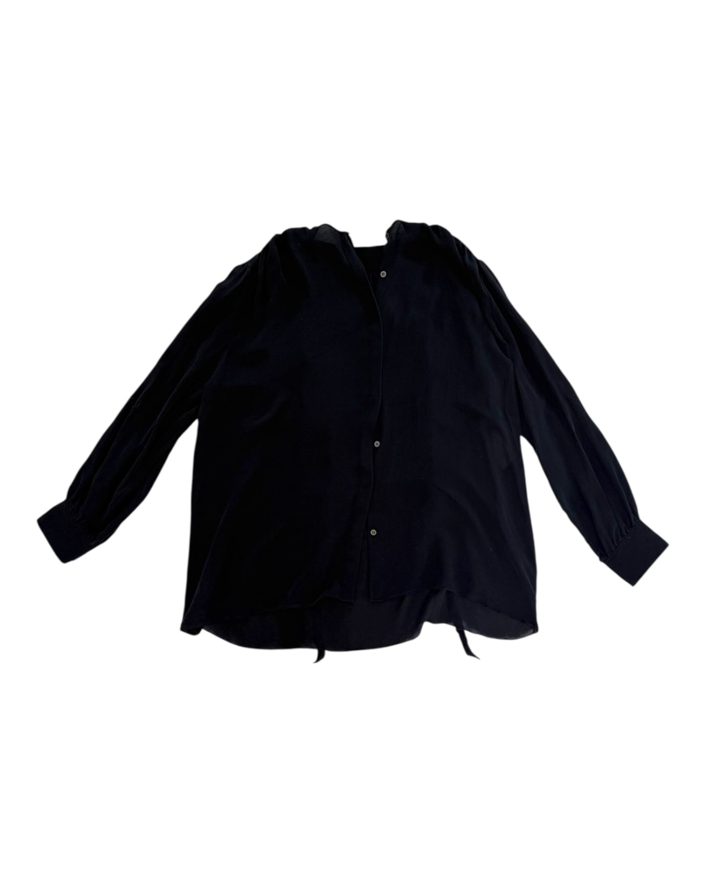 Pre-Loved 2018 The Row Sheer Black Blouse