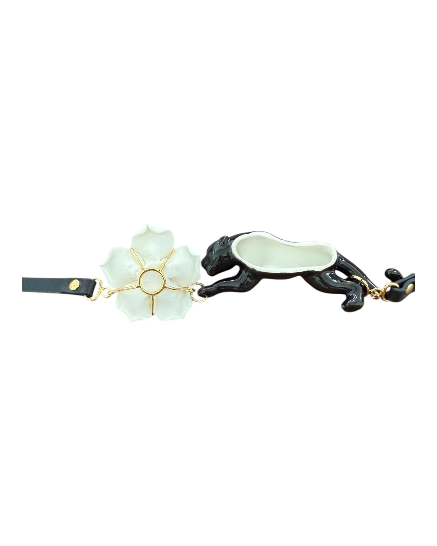 Pre-Loved Andres Gallardo Porcelain Panther Necklace