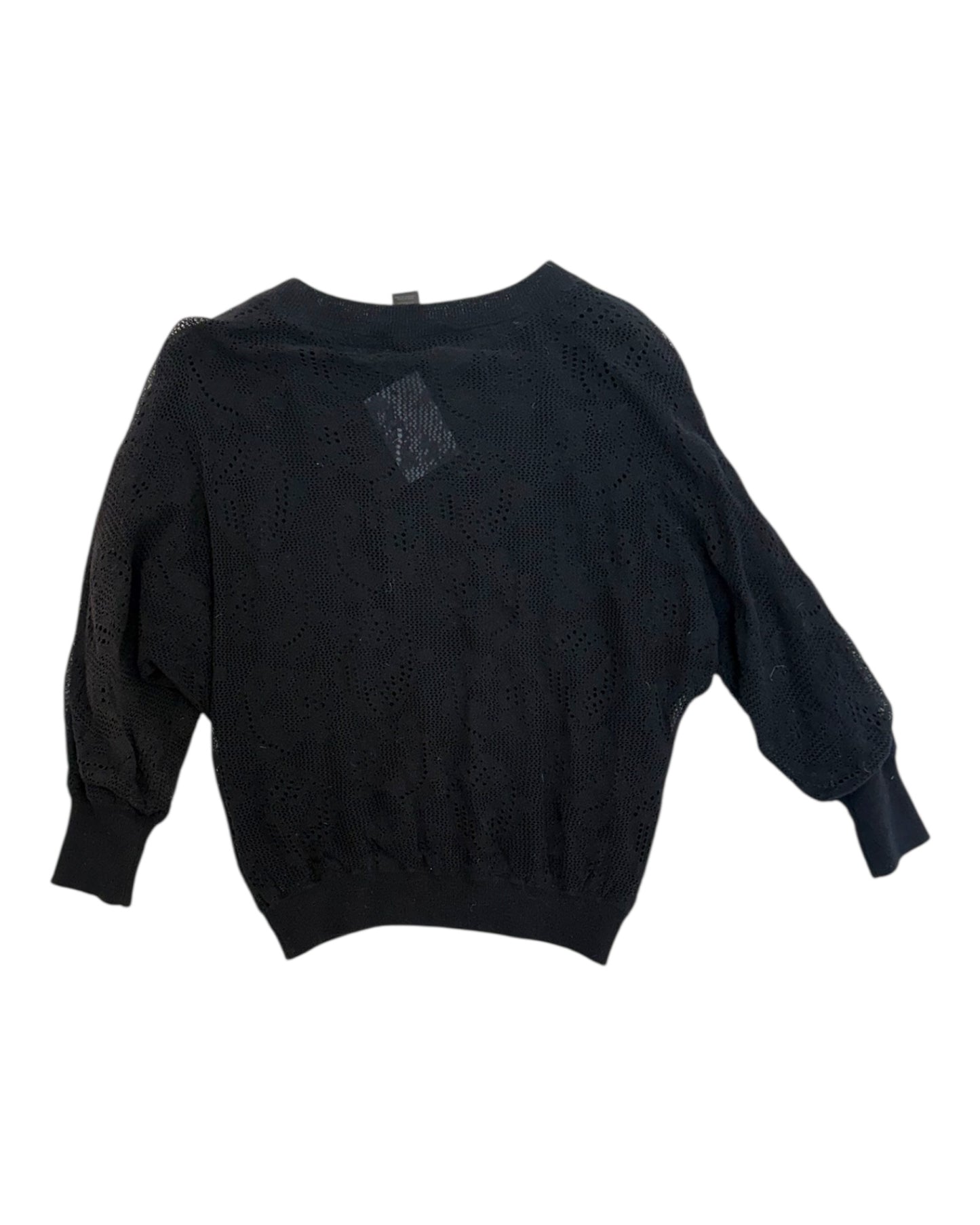 Pre-Loved Marc Jacobs Black Lace Zip-Up Sweater