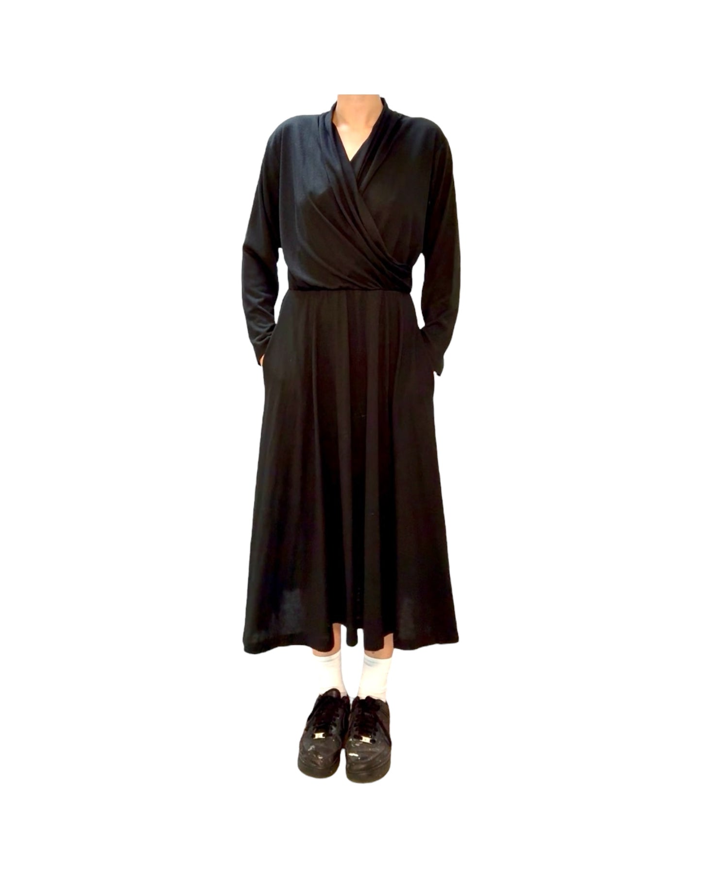 Vintage 1960s Black Maxi Dress