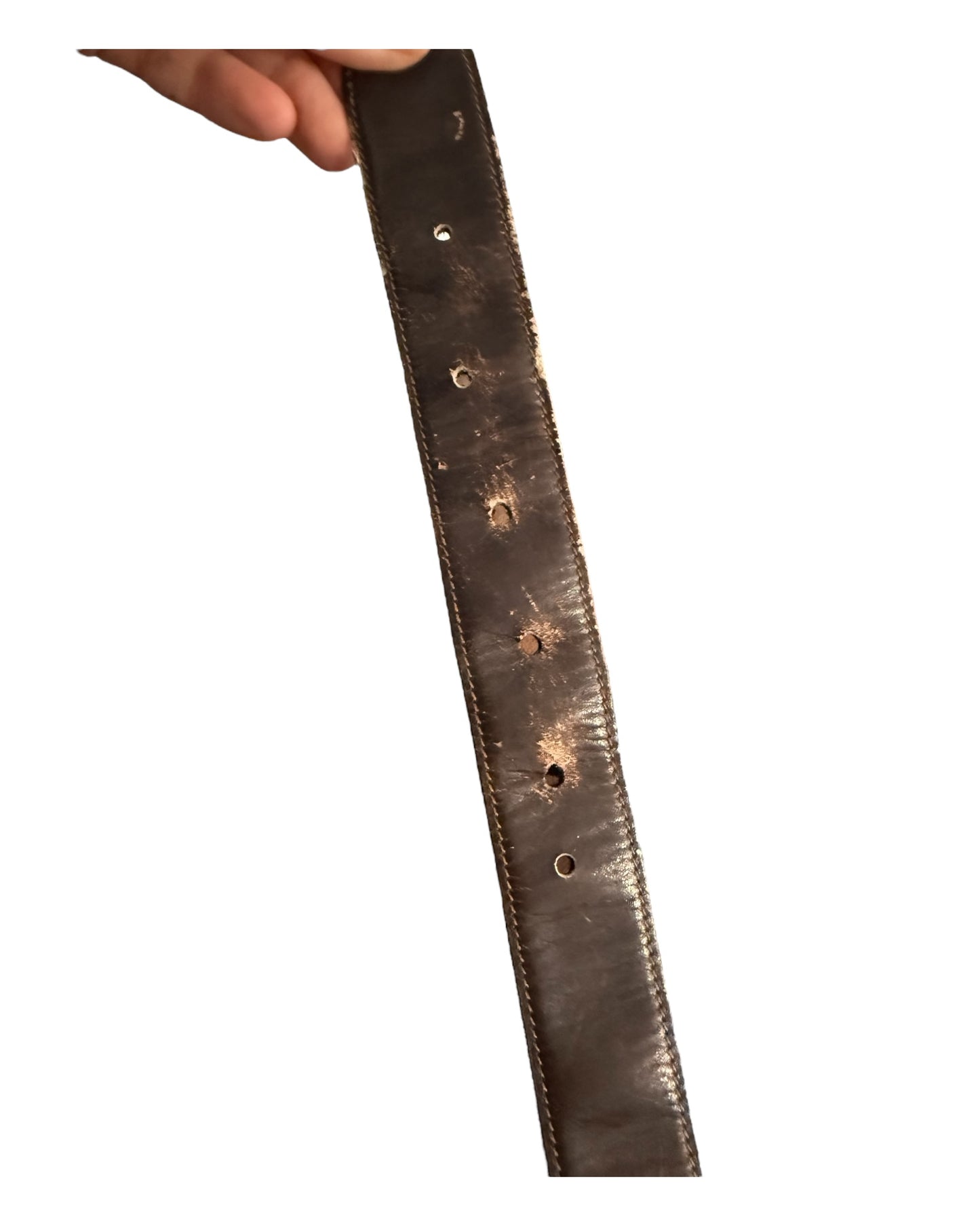 Vintage Gucci Belt with Sterling Silver and Turquoise Navajo Belt Buckle