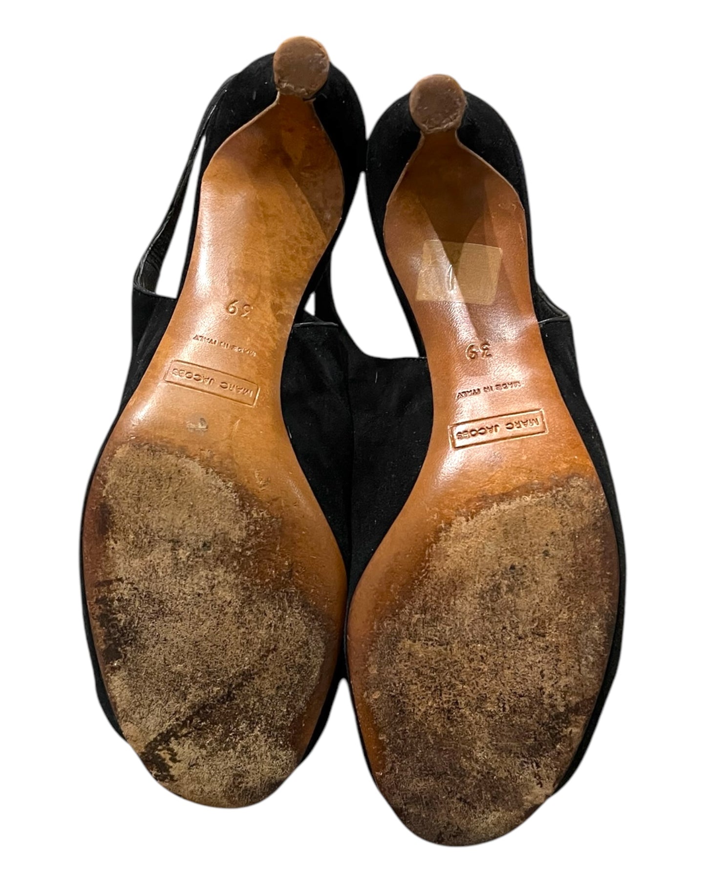 Vintage Marc Jacobs Black Suede Slingback Sandals