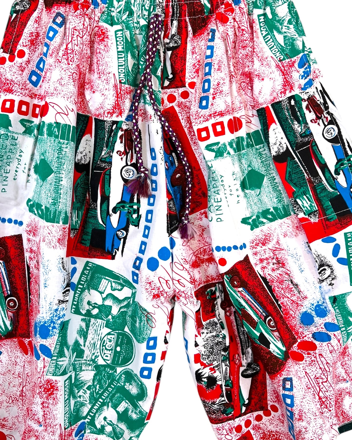Vintage Cuban Motif Baggy Shorts