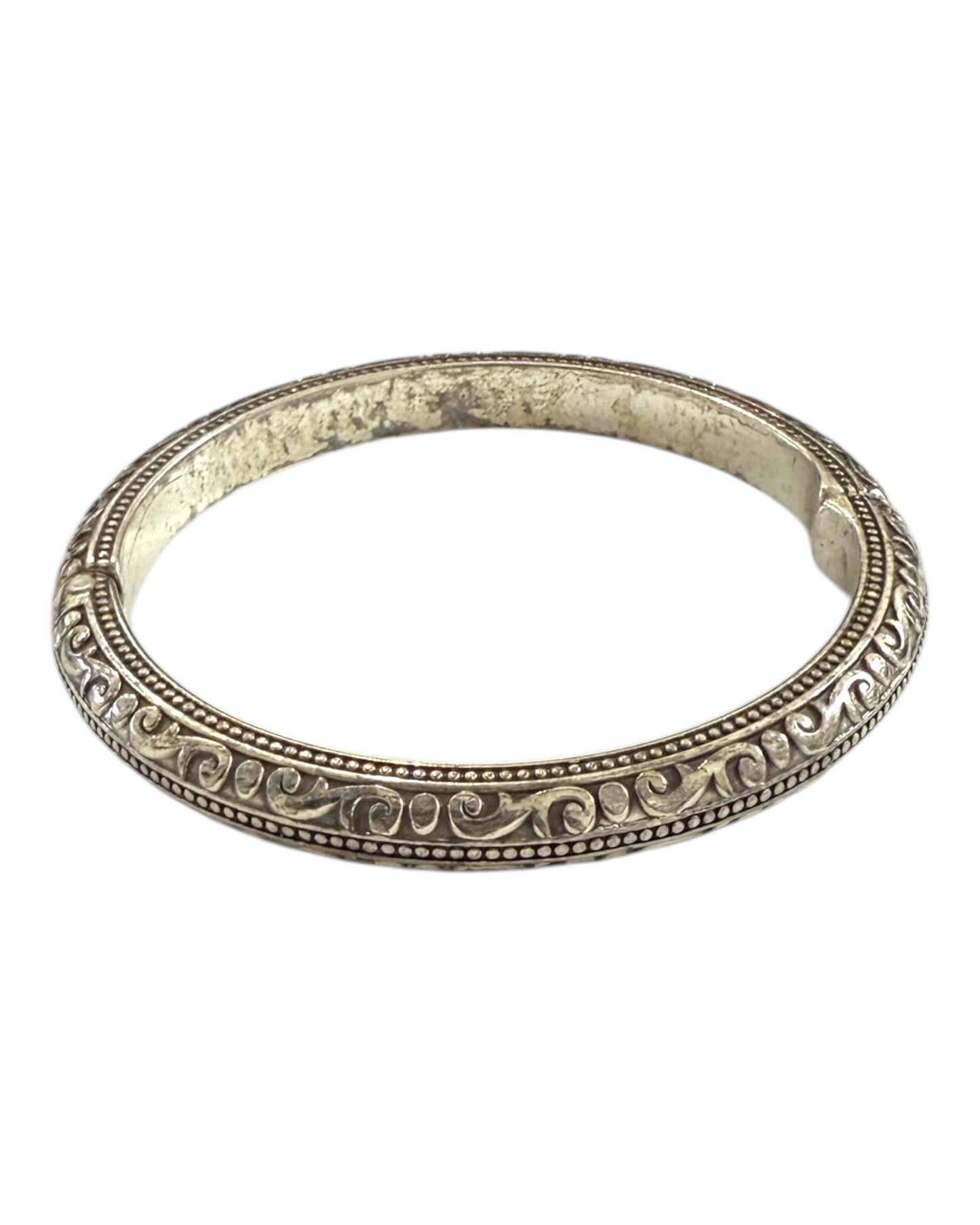 Vintage Silver Engraved Bangle