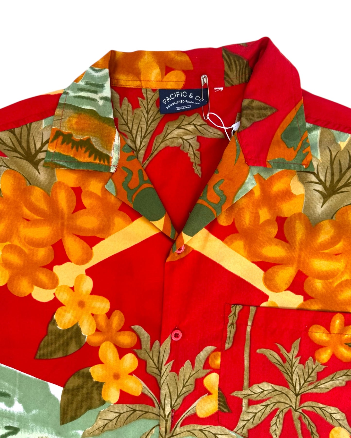 Vintage Red Musical Hawaiian Shirt