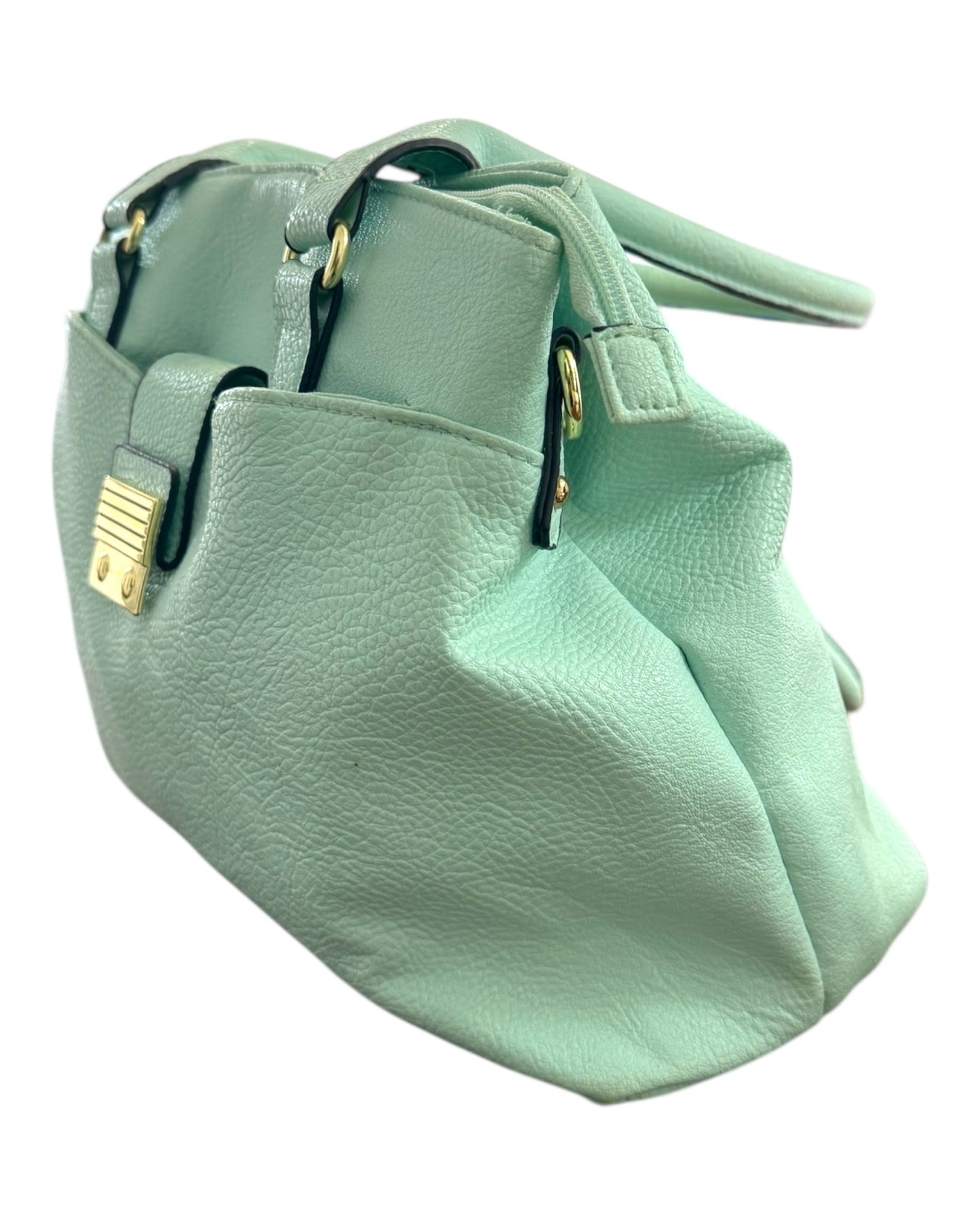 Vintage Turquoise Leather Shoulder Bag
