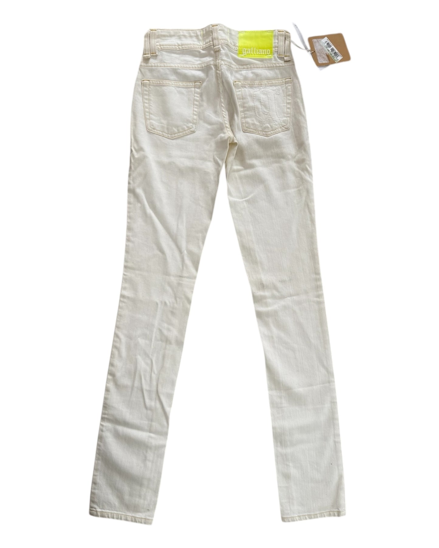 Vintage Galliano White Logo Jeans