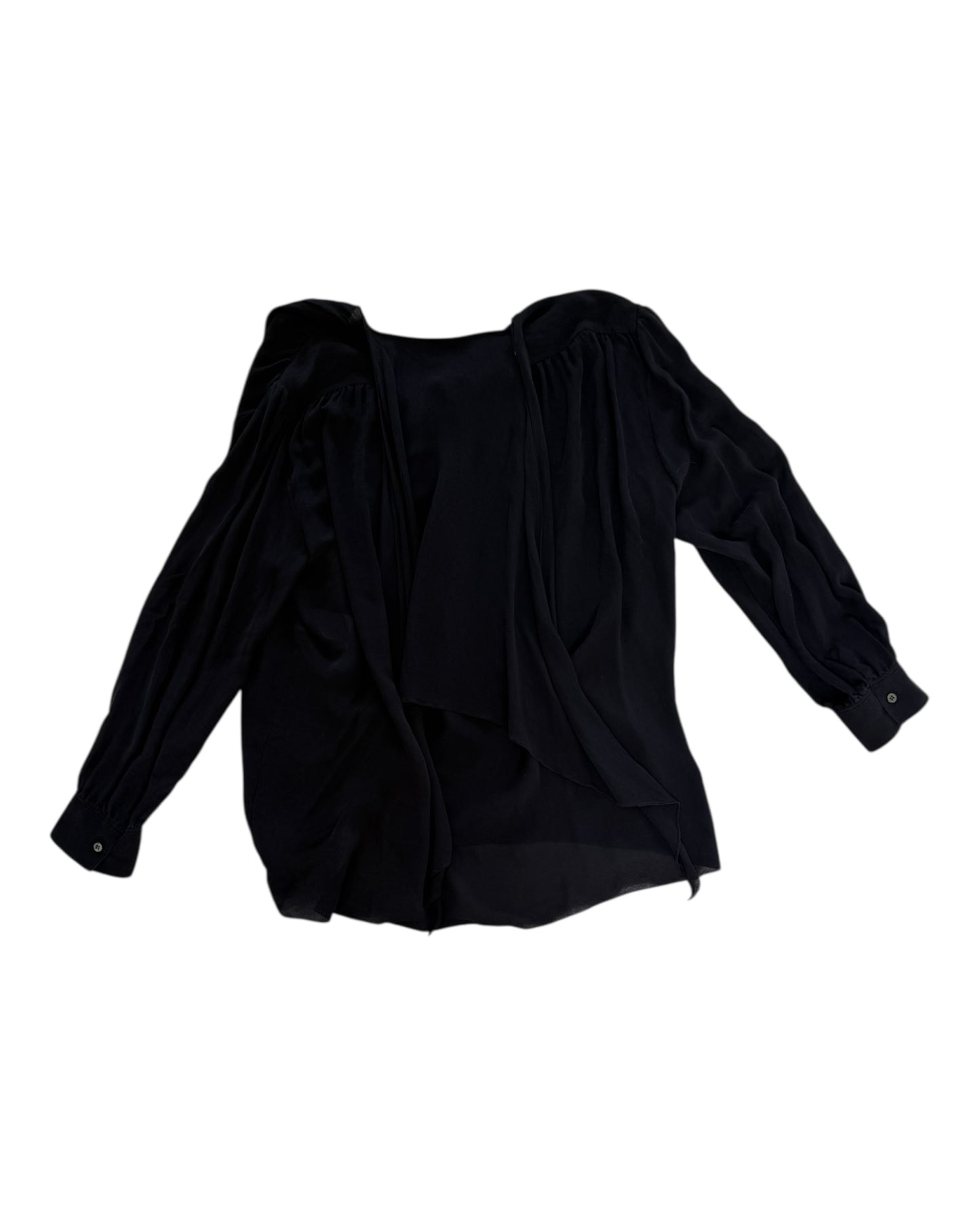 Pre-Loved 2018 The Row Sheer Black Blouse