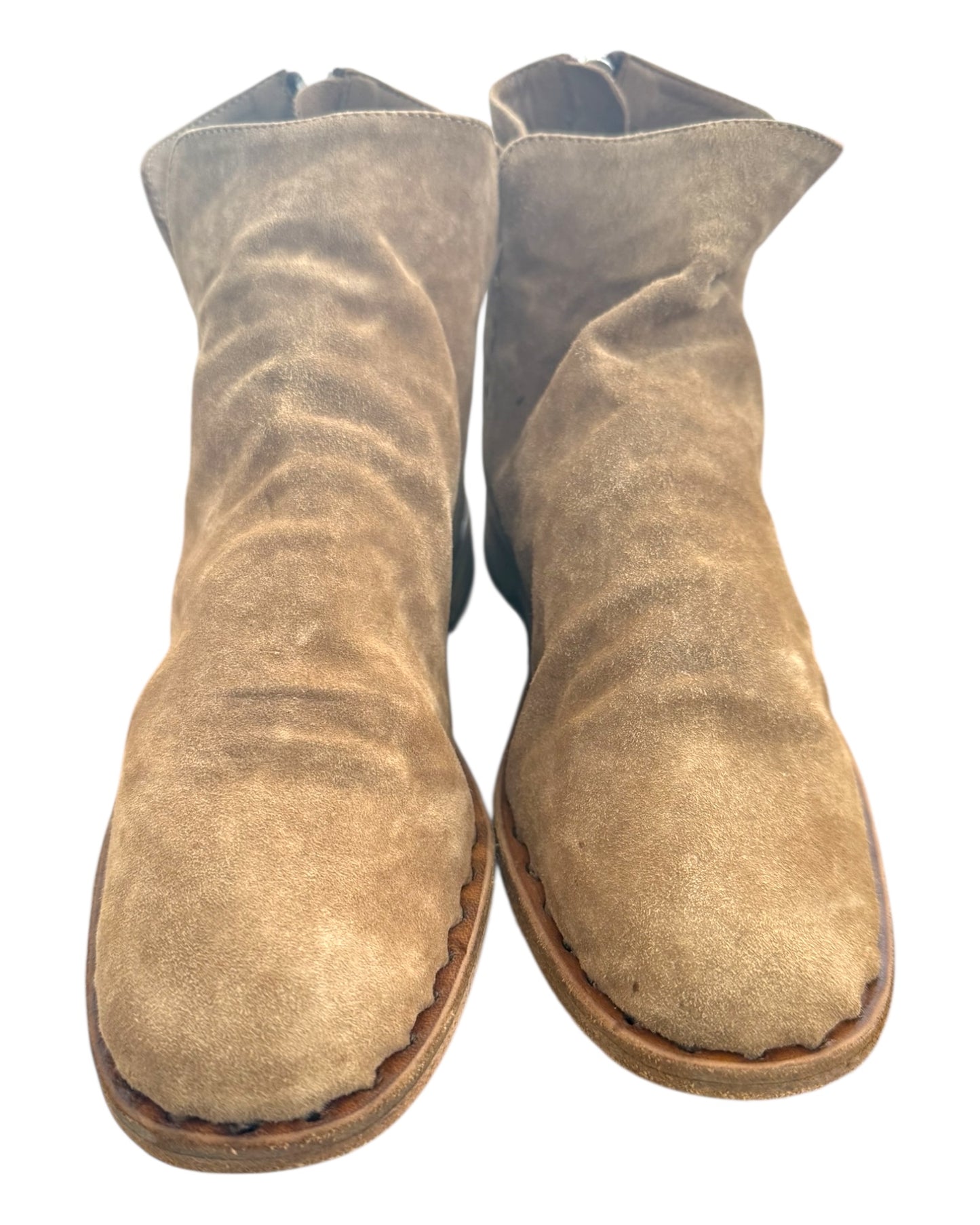Pre-Loved Officine Creative Tan Suede Ankle Boots