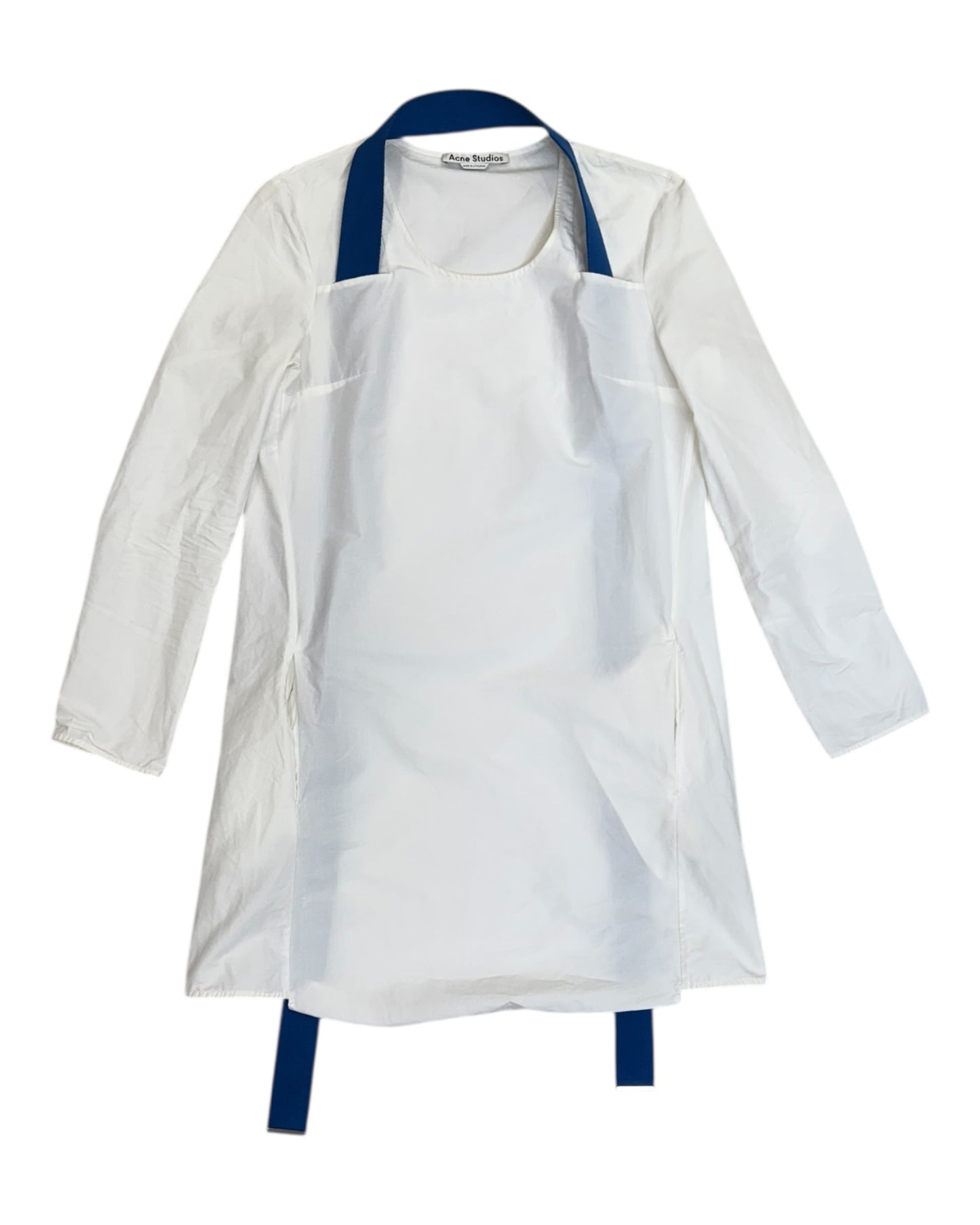 Pre-Loved Acne Studios White Mini Dress with Blue Belt