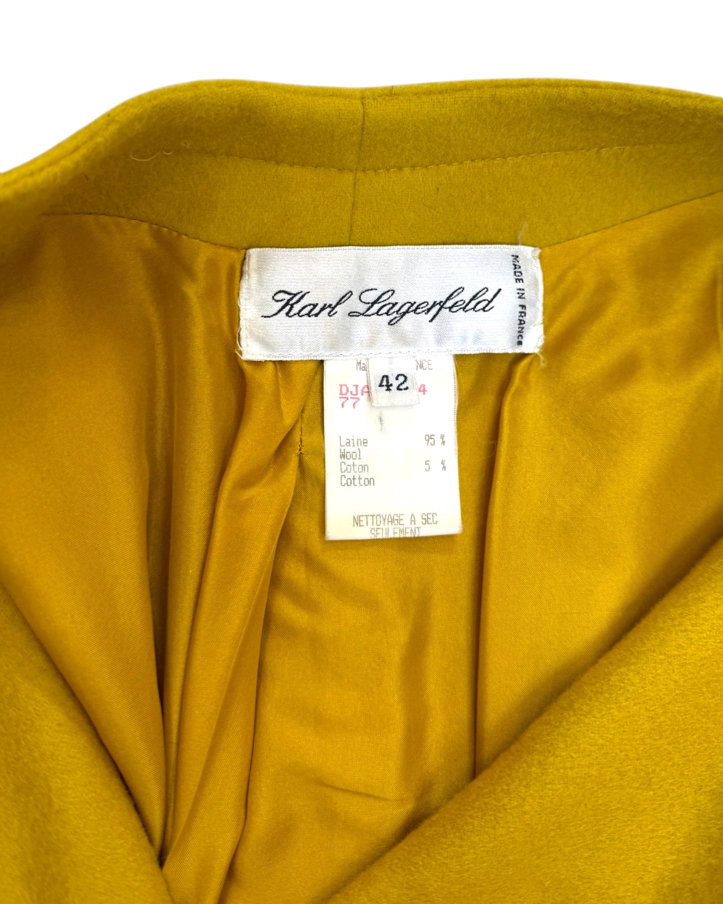 Vintage Karl Lagerfeld Yellow Evening Jacket