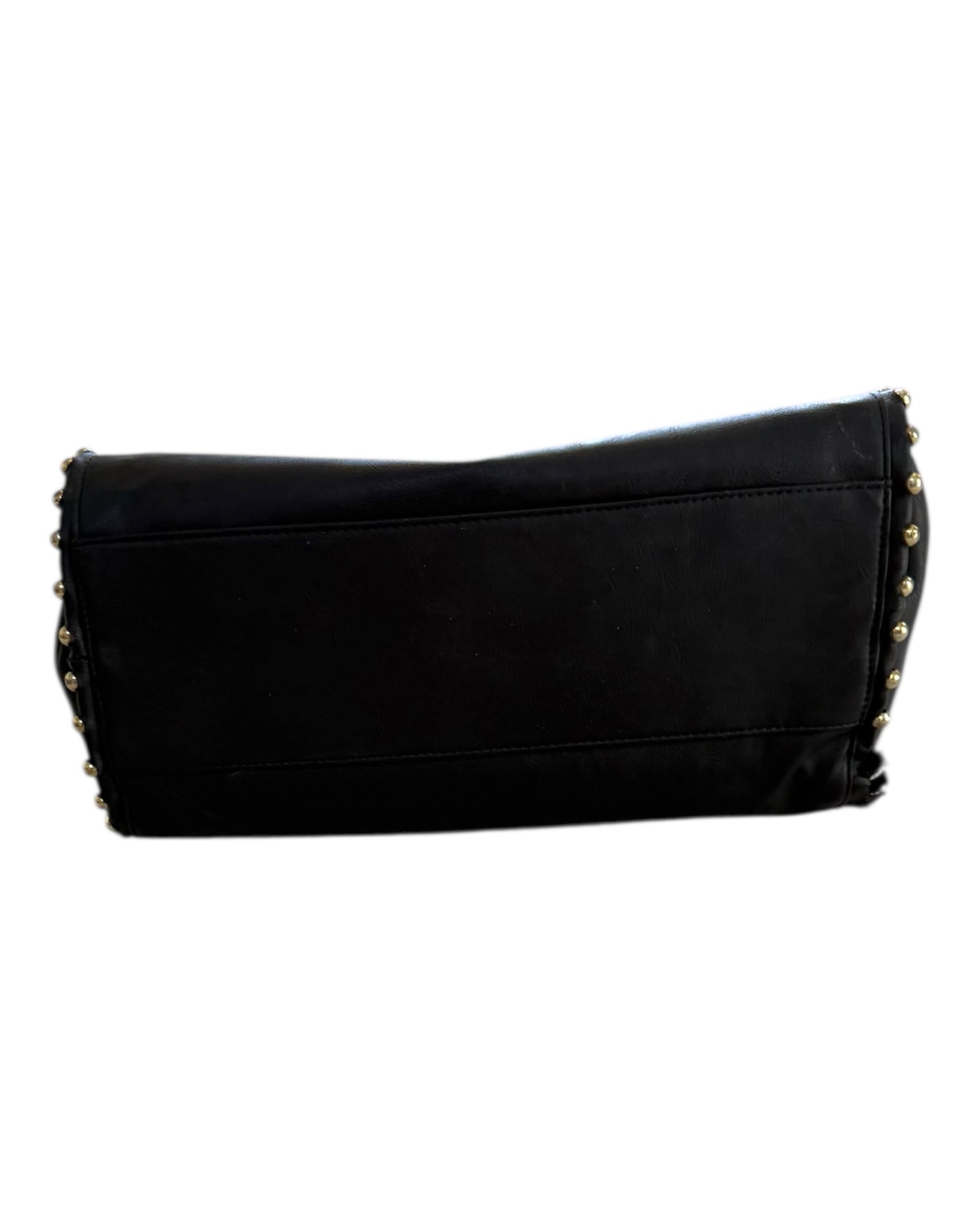 Vintage Black Studded Hobo Bag