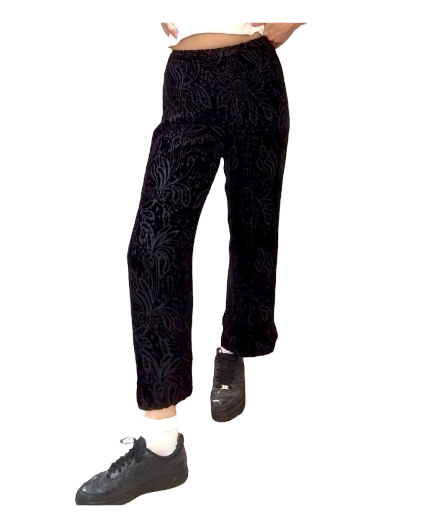 Vintage Oscar de la Renta Black Velvet Pants