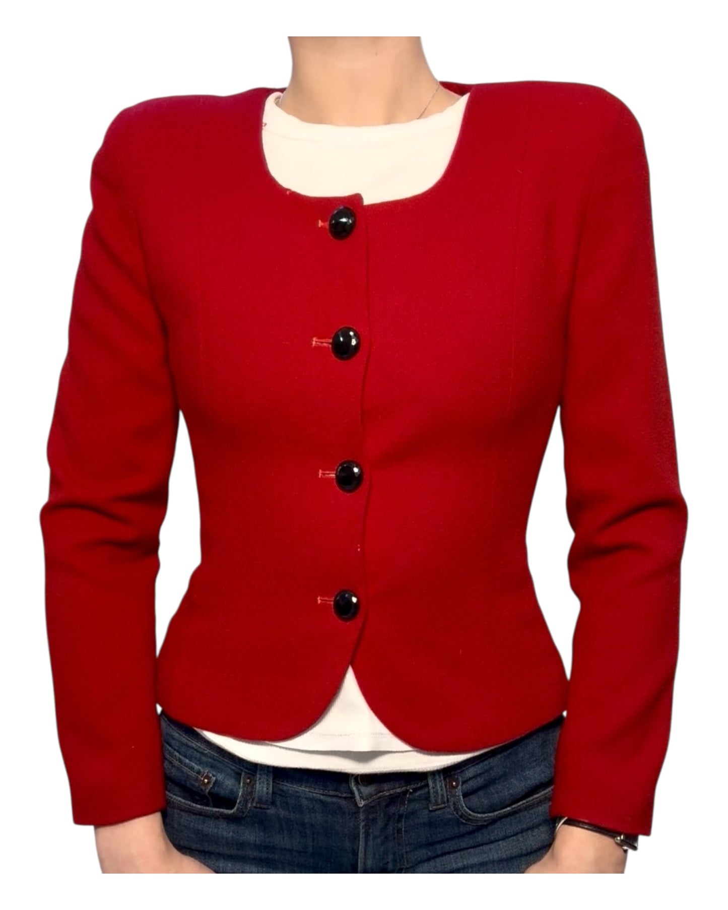 Vintage Christian Dior Classic Red Evening Jacket