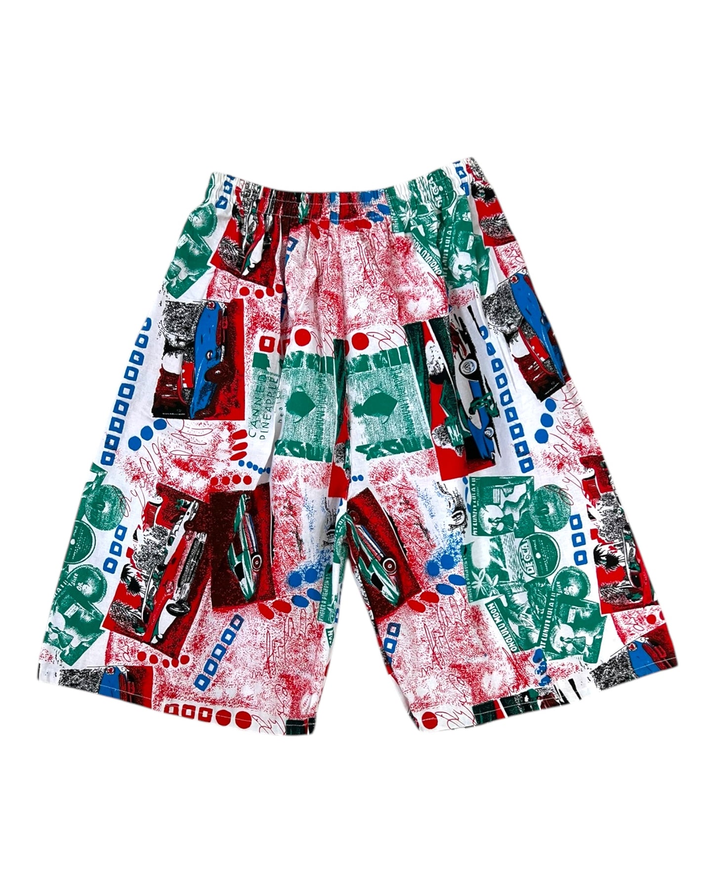Vintage Cuban Motif Baggy Shorts