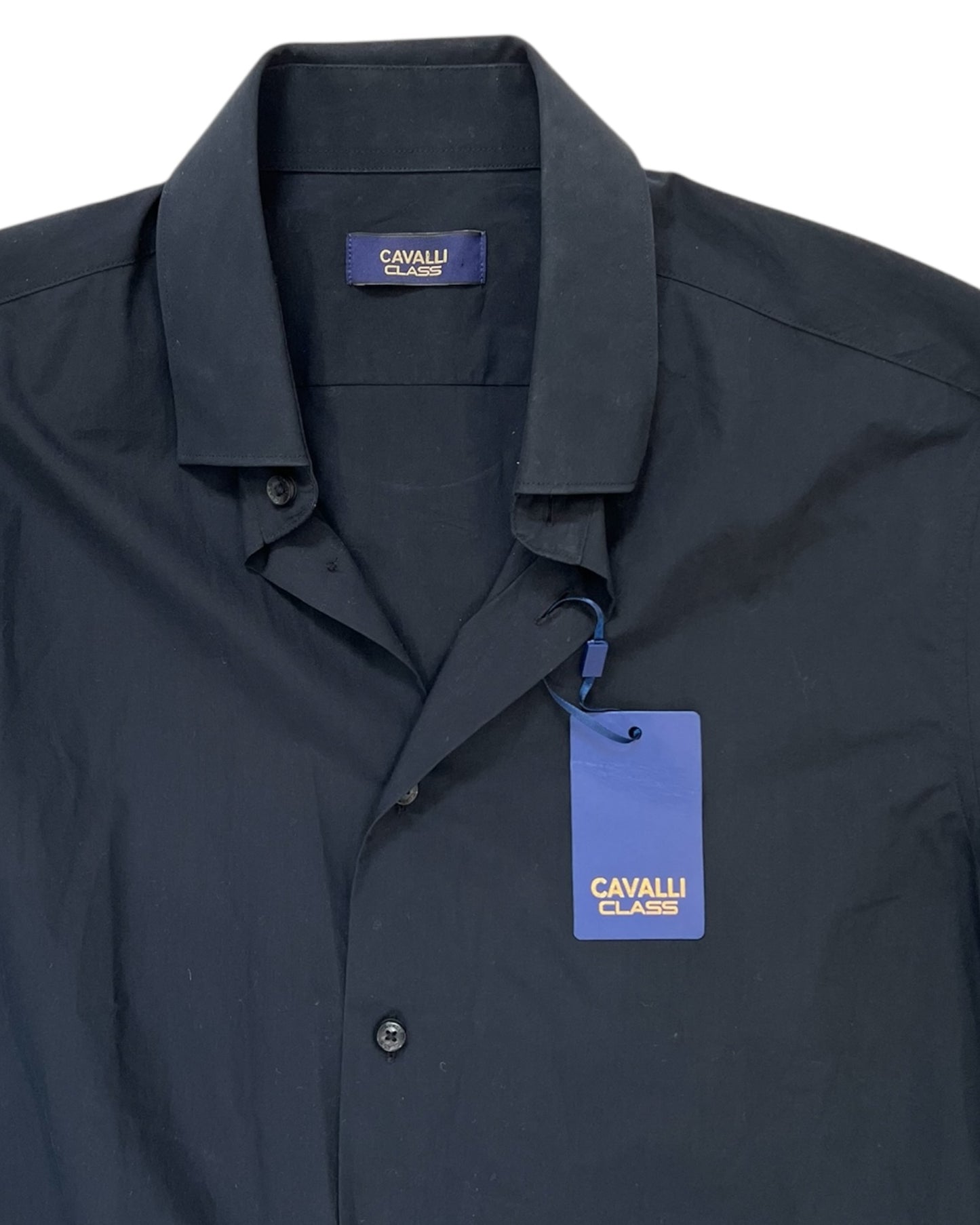 Pre-Loved Cavalli Class Black Button-Up Top