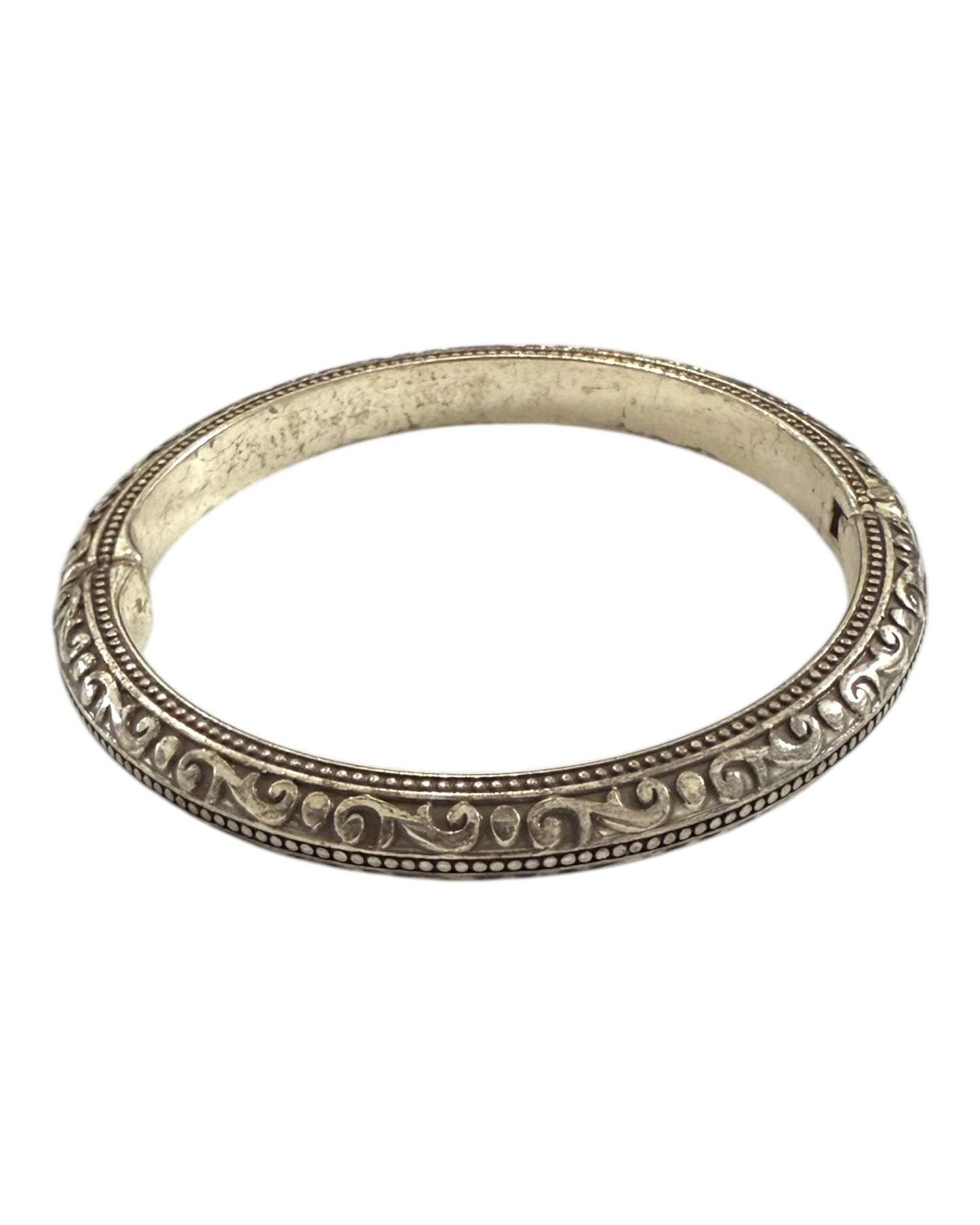 Vintage Silver Engraved Bangle