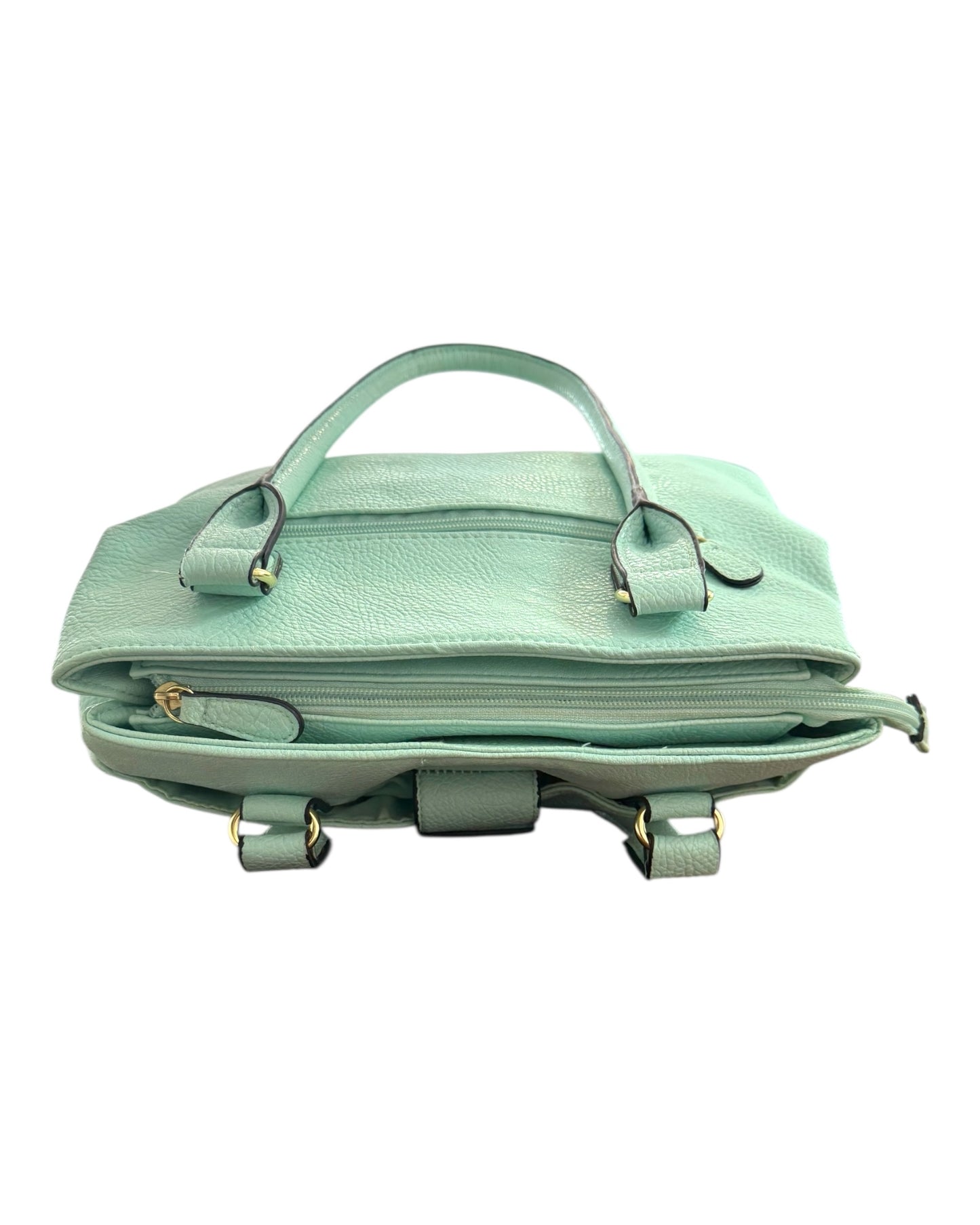 Vintage Turquoise Leather Shoulder Bag