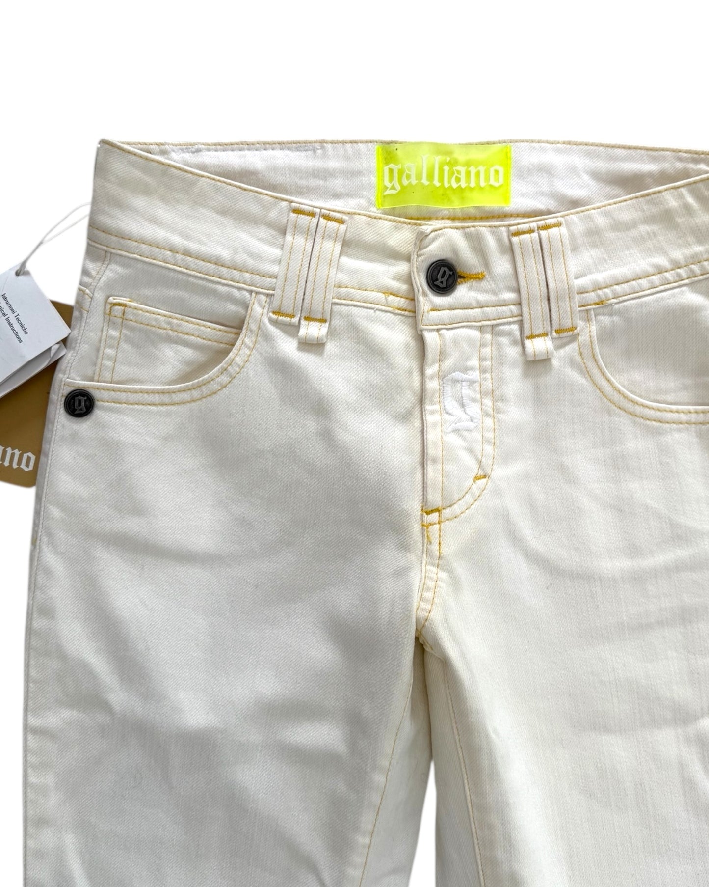 Vintage Galliano White Logo Jeans