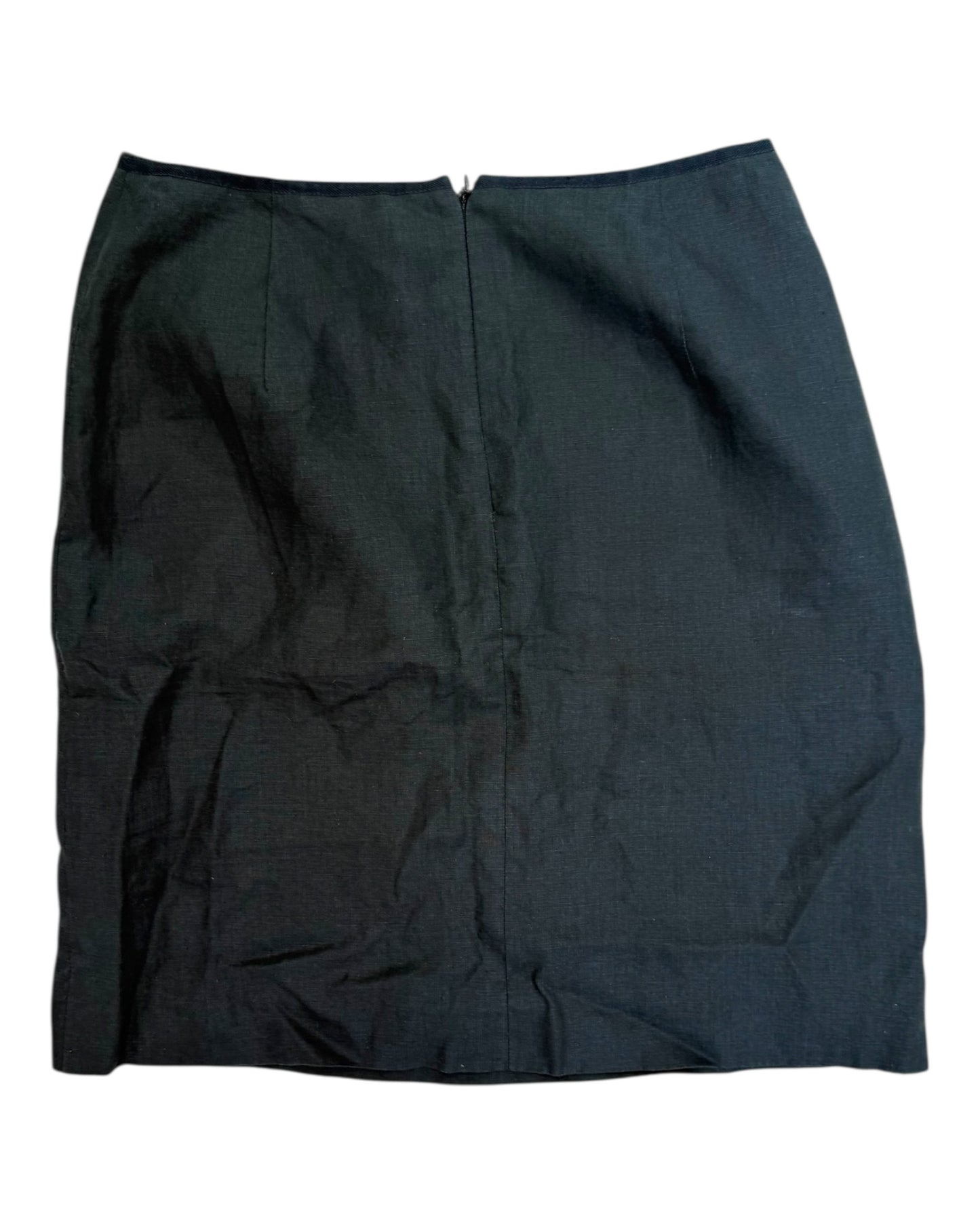 Vintage J-Crew Black Linen Skirt
