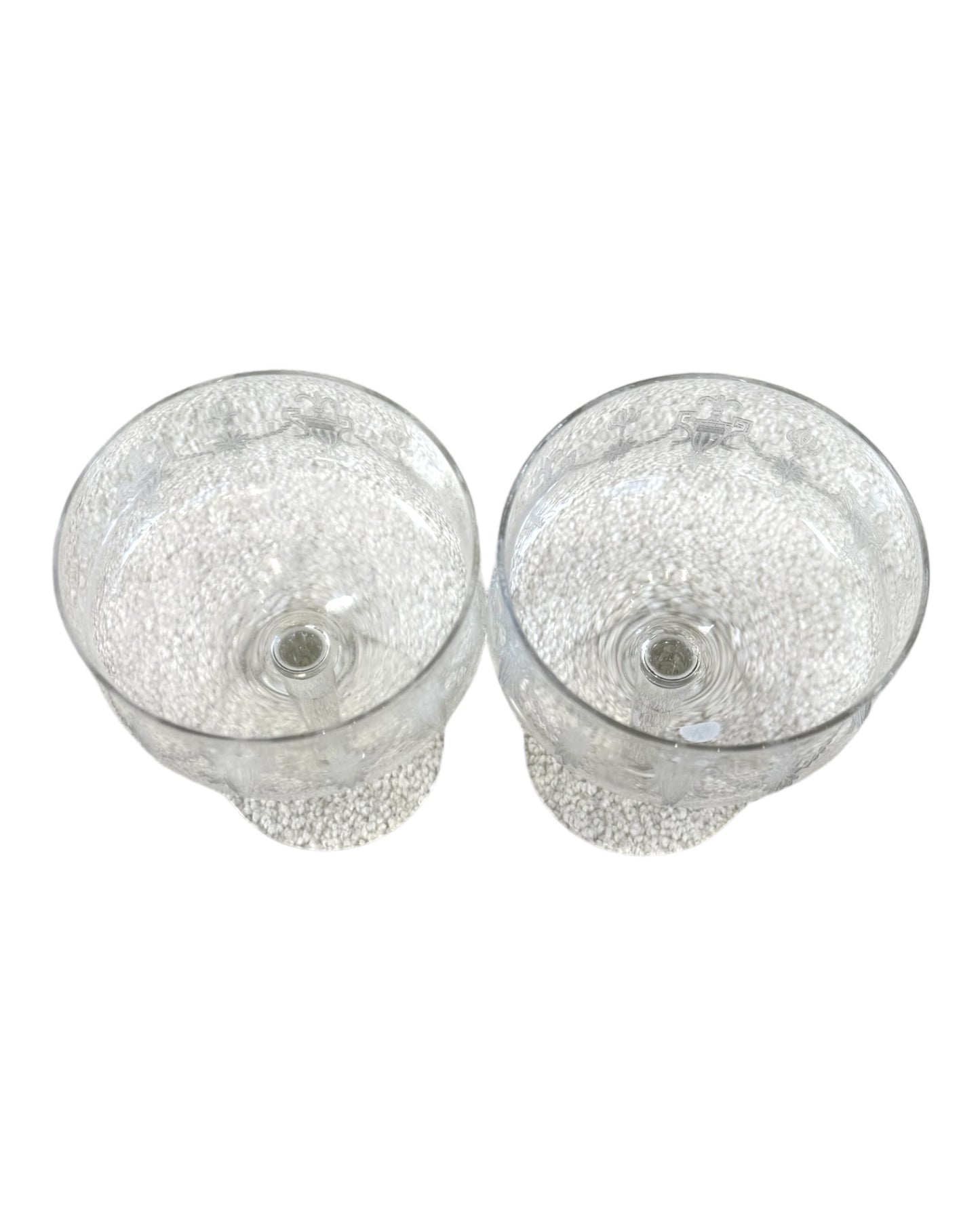 Vintage Pair of Etched Glasses