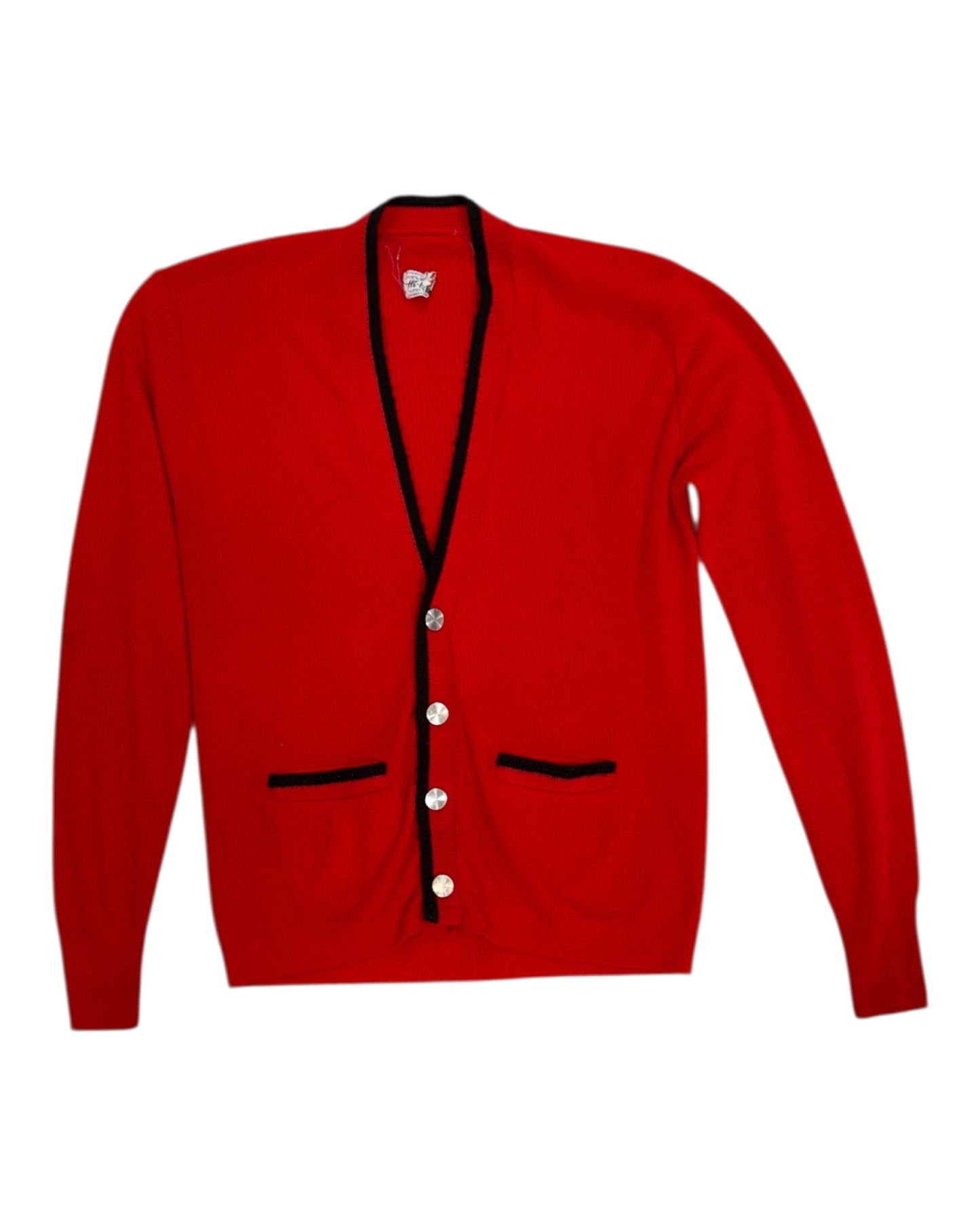 Vintage Red Cardigan Sweater
