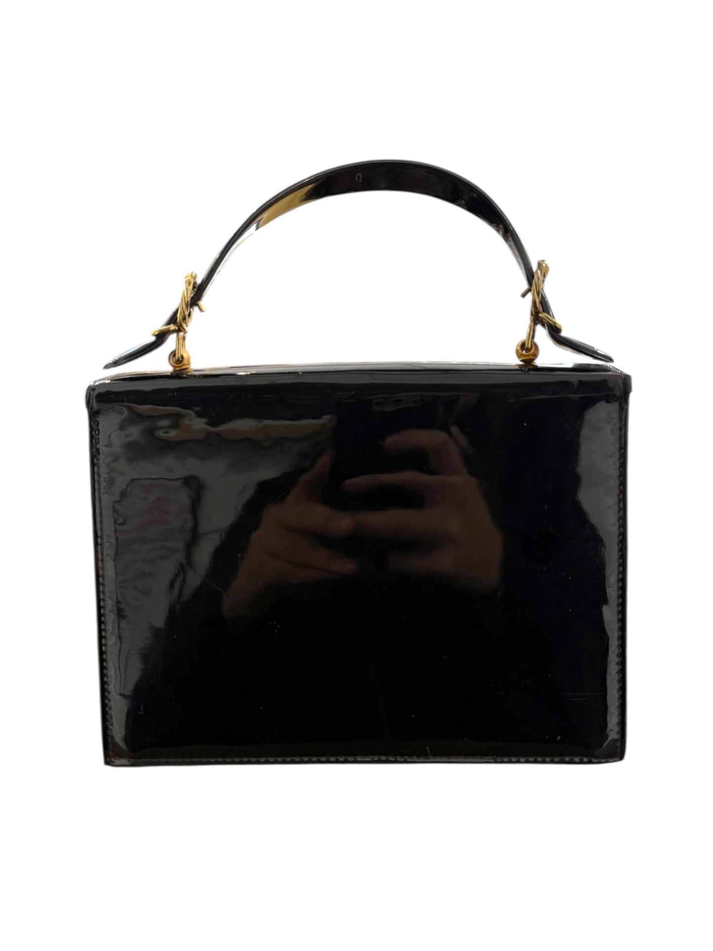 Vintage Black Patent Leather Purse
