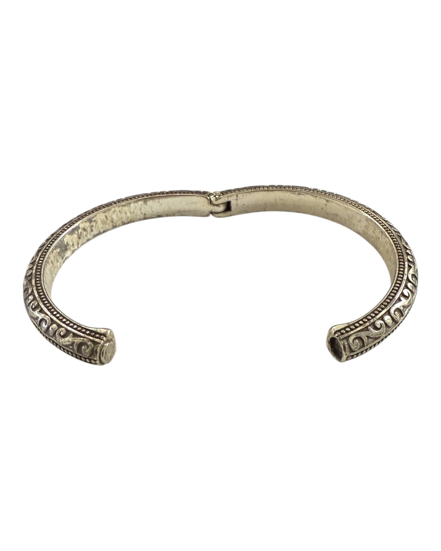 Vintage Silver Engraved Bangle