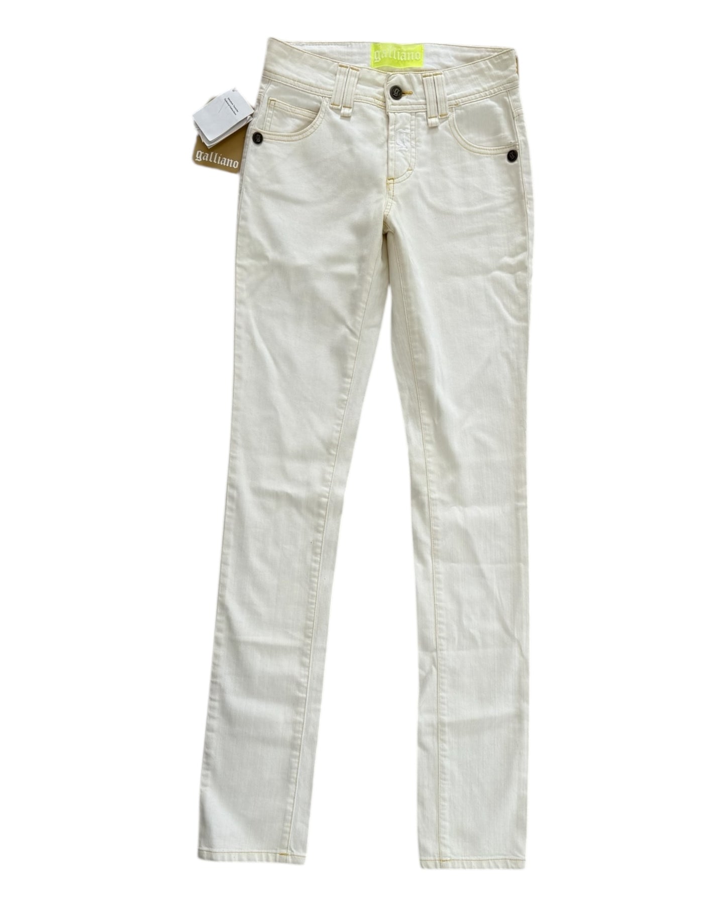 Vintage Galliano White Logo Jeans