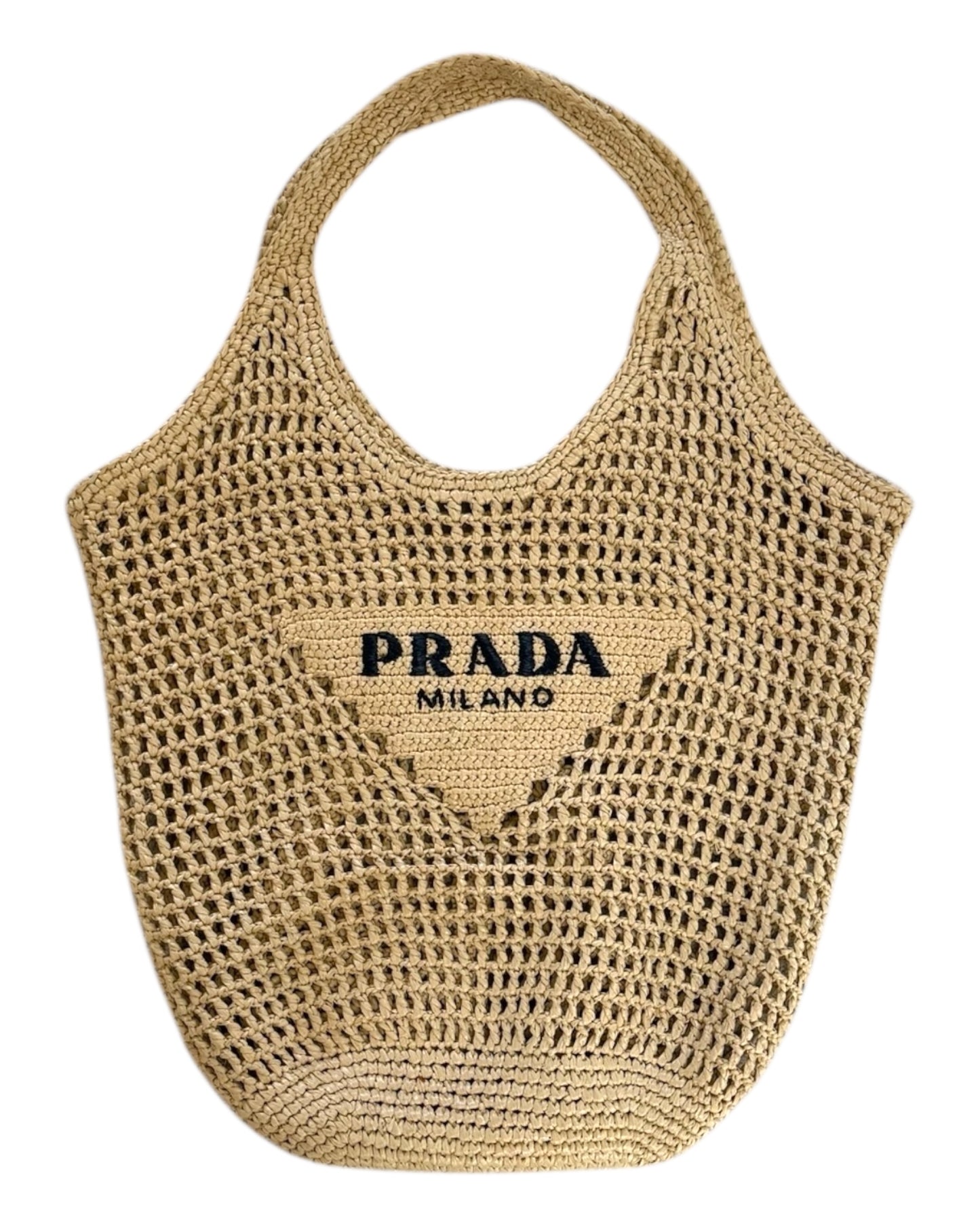Pre-Loved Prada Raffia Hobo Bag
