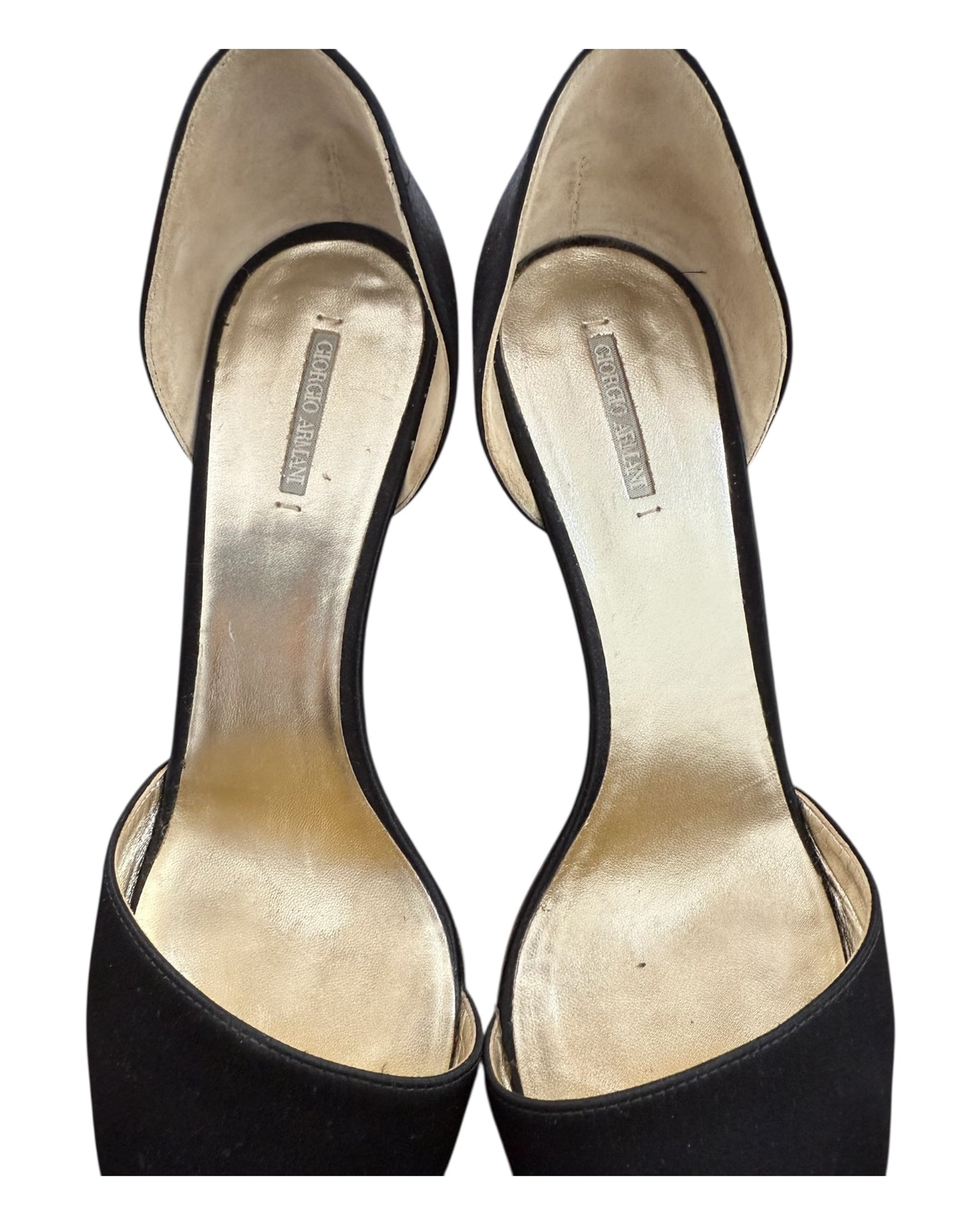 Vintage Giorgio Armani D'Orsay Black Pumps