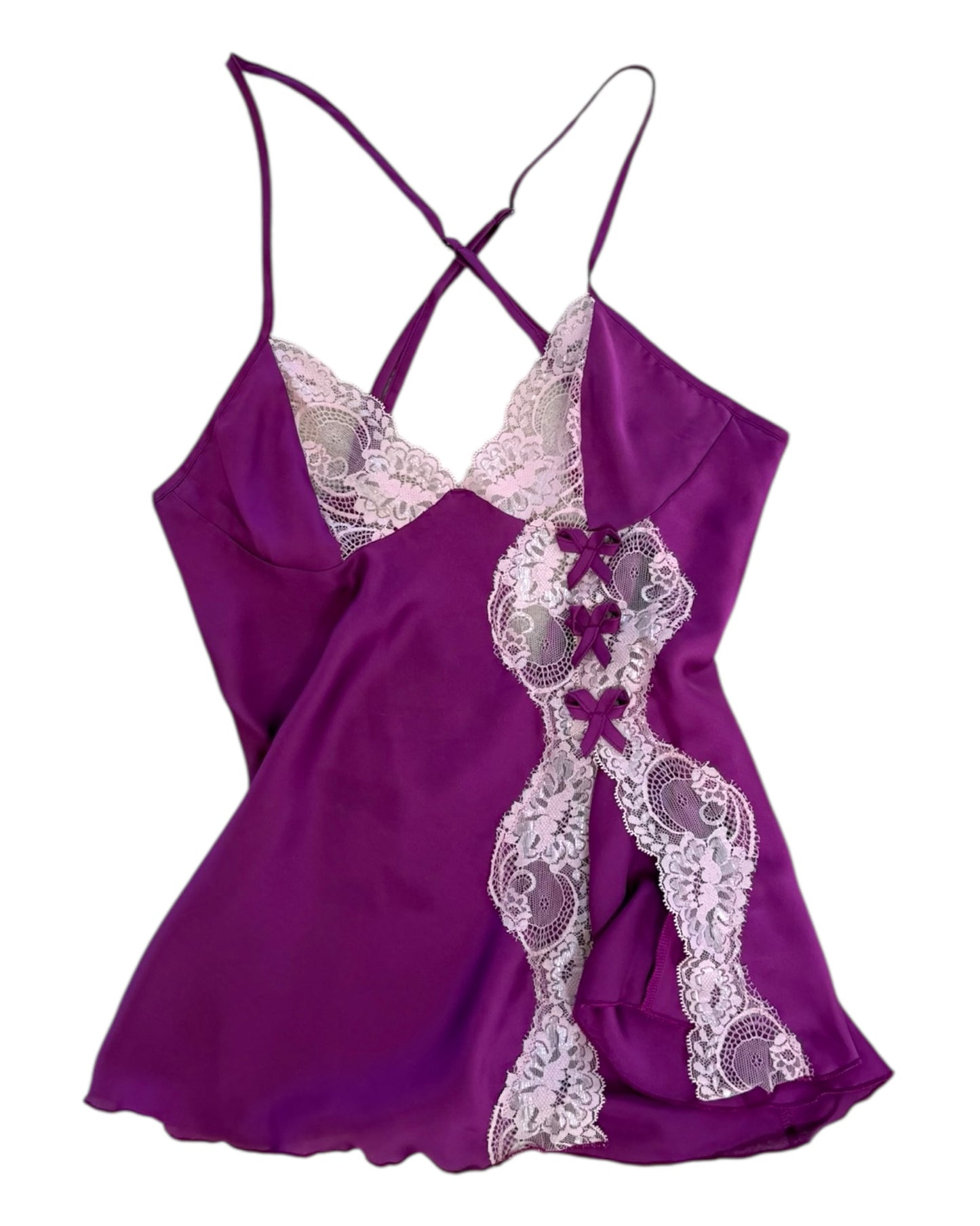Vintage Purple Lacey Slip Tank