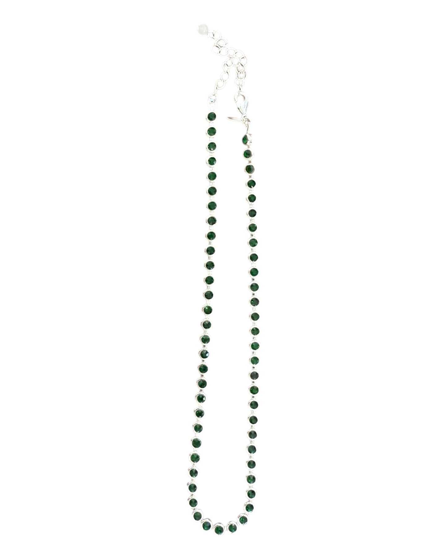Vintage Green and Silver Necklace