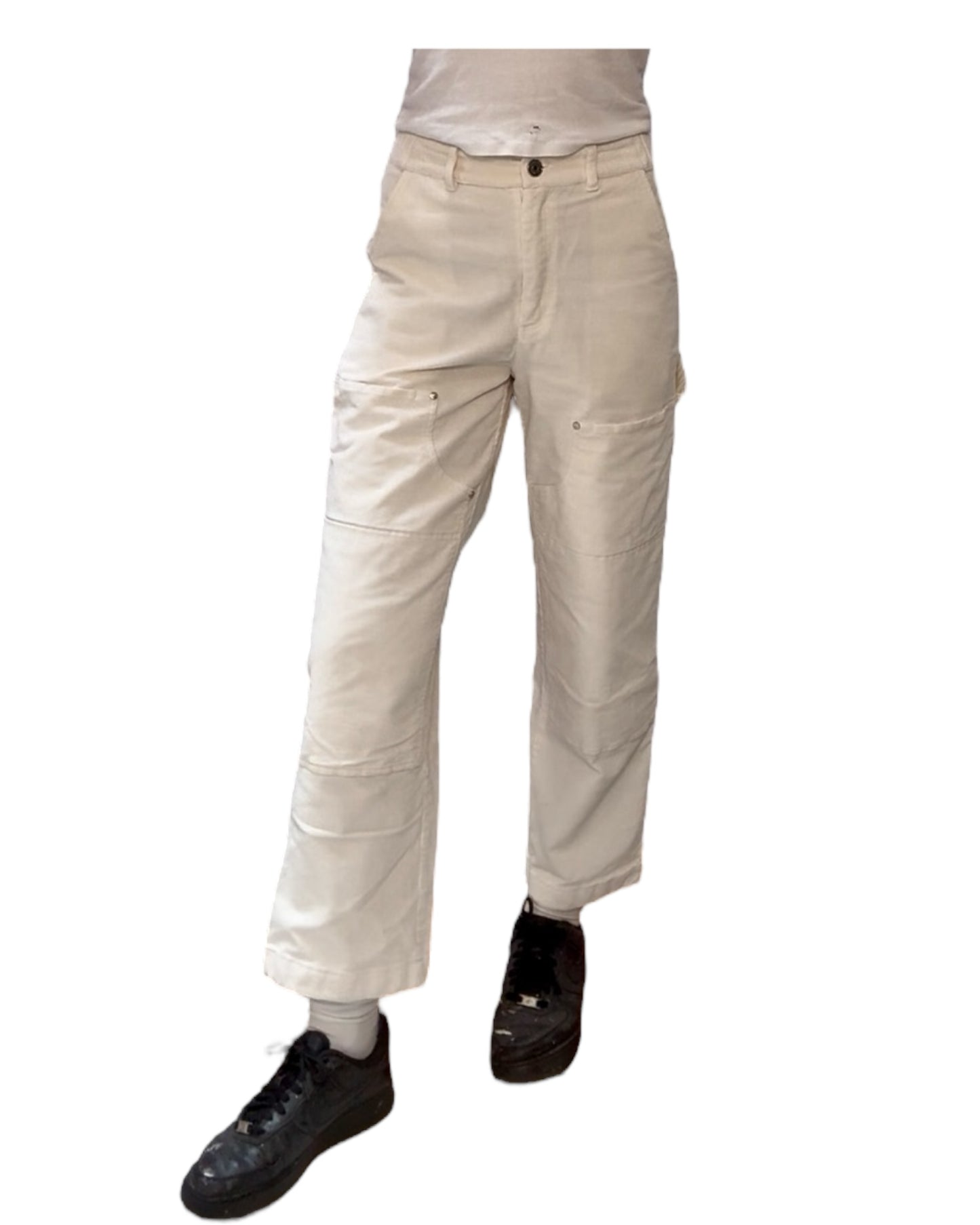 Pre-Loved White Corduroy Jeans