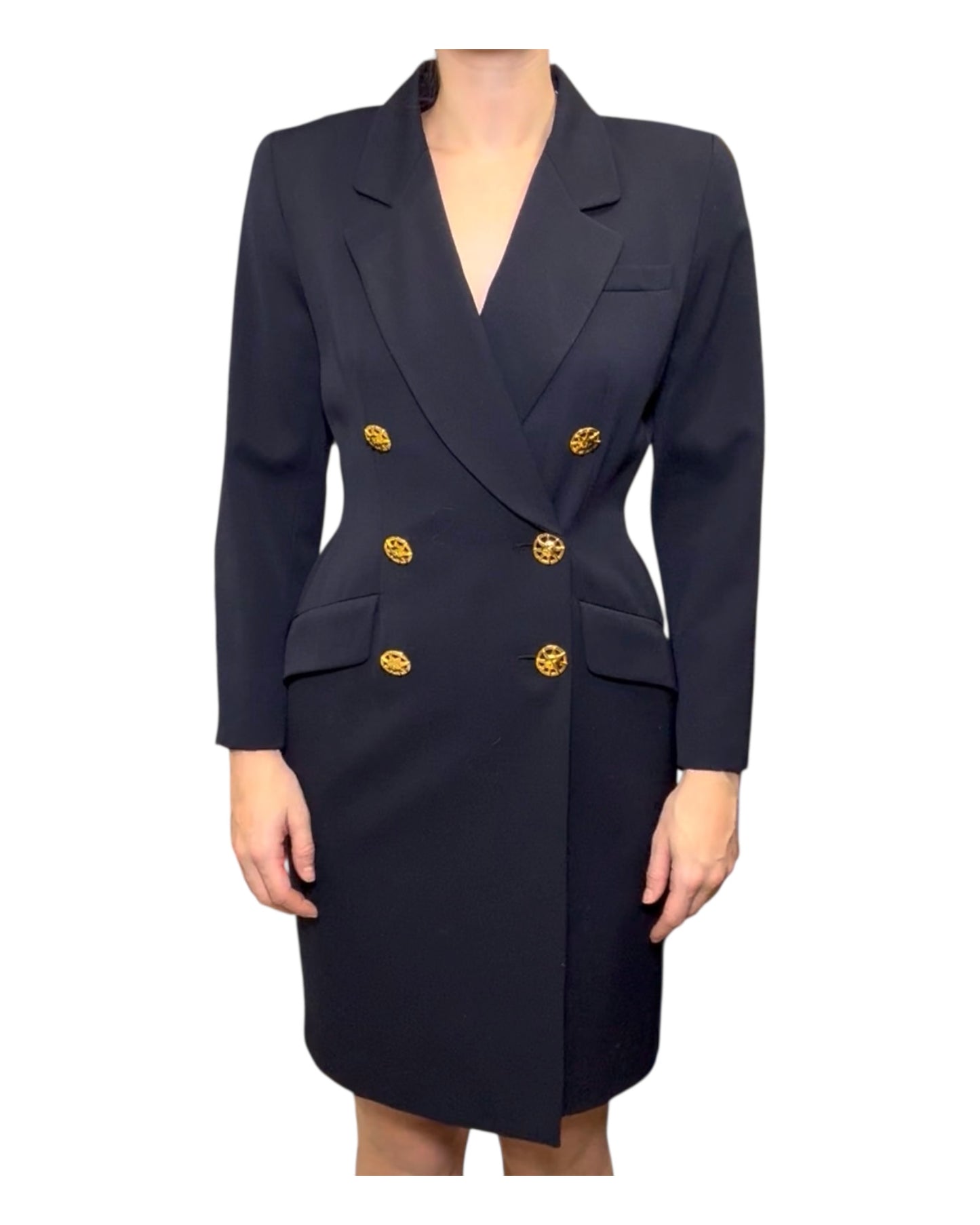 Vintage Tahari Navy Blue Blazer Dress
