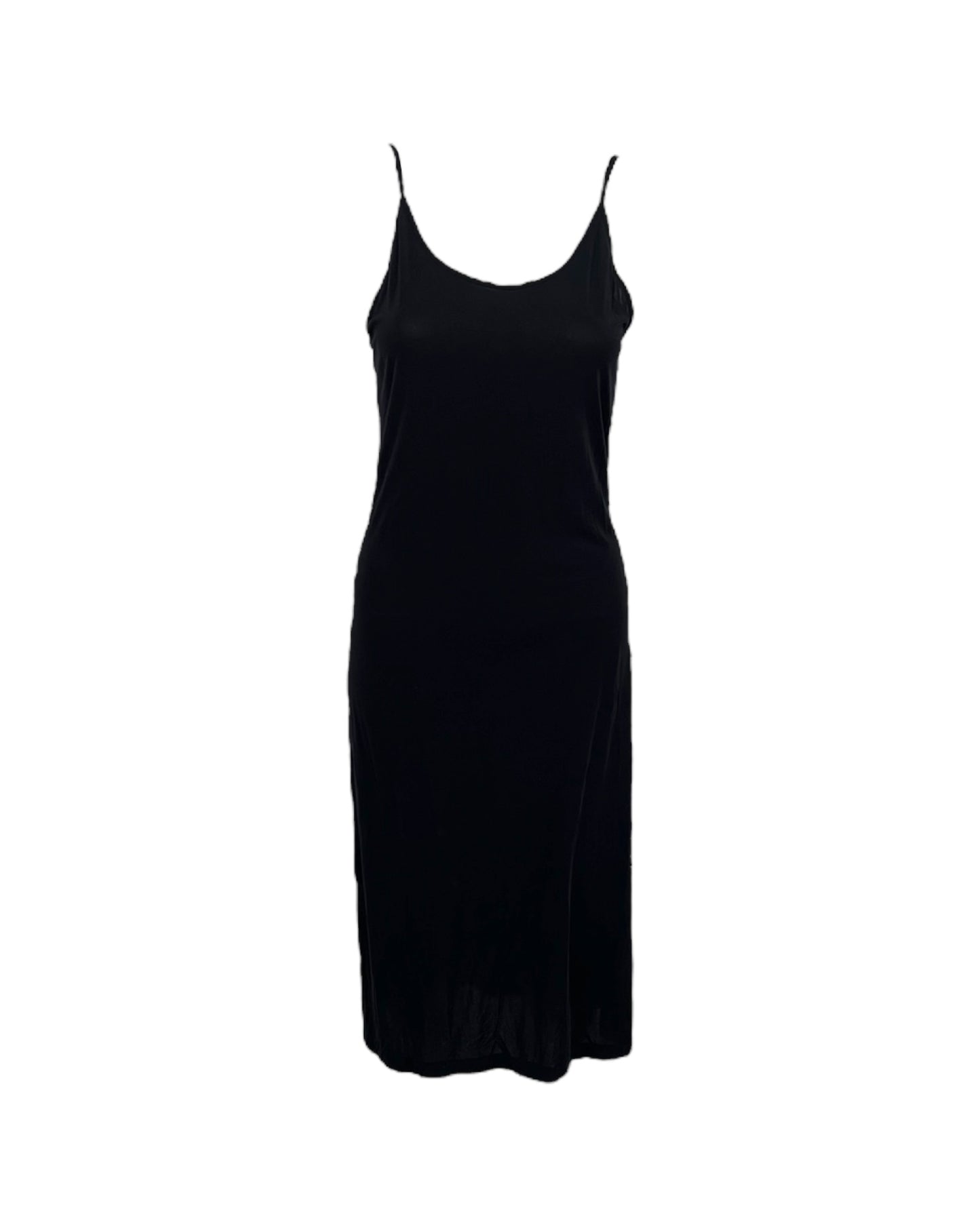 Vintage 2000s Jill Sander Black Midi Tank Dress