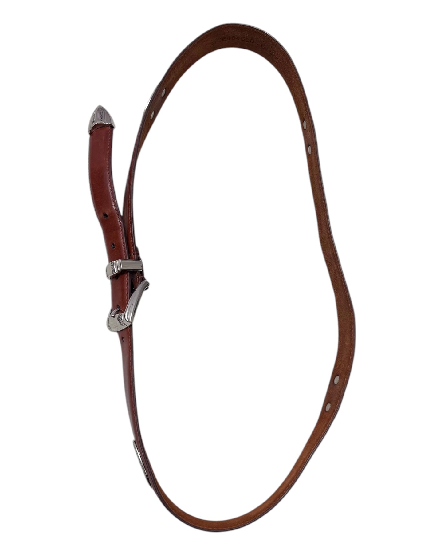 Vintage Leather and Silver Western Style Belt