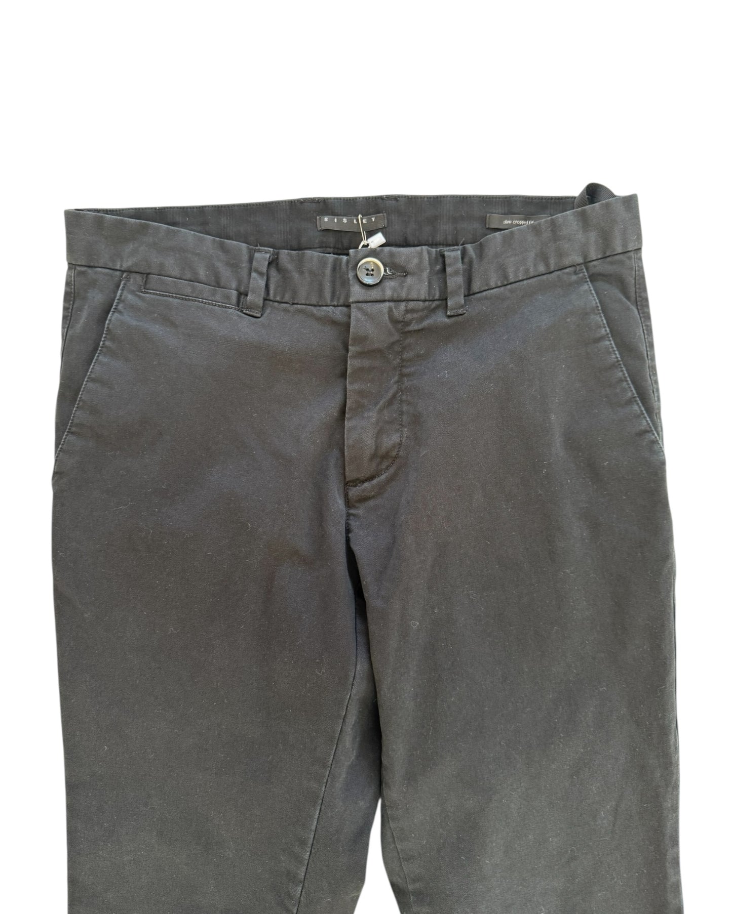 Pre-Loved Sisley Black Chino Pants