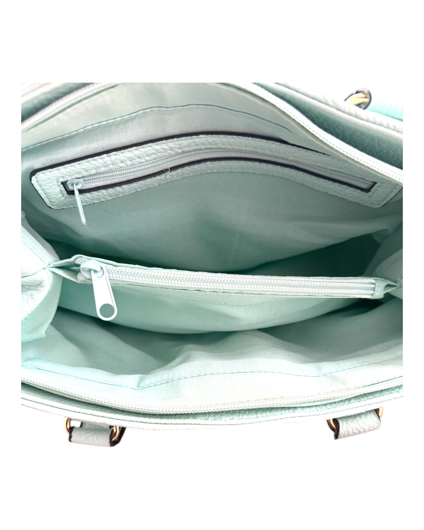 Vintage Turquoise Leather Shoulder Bag