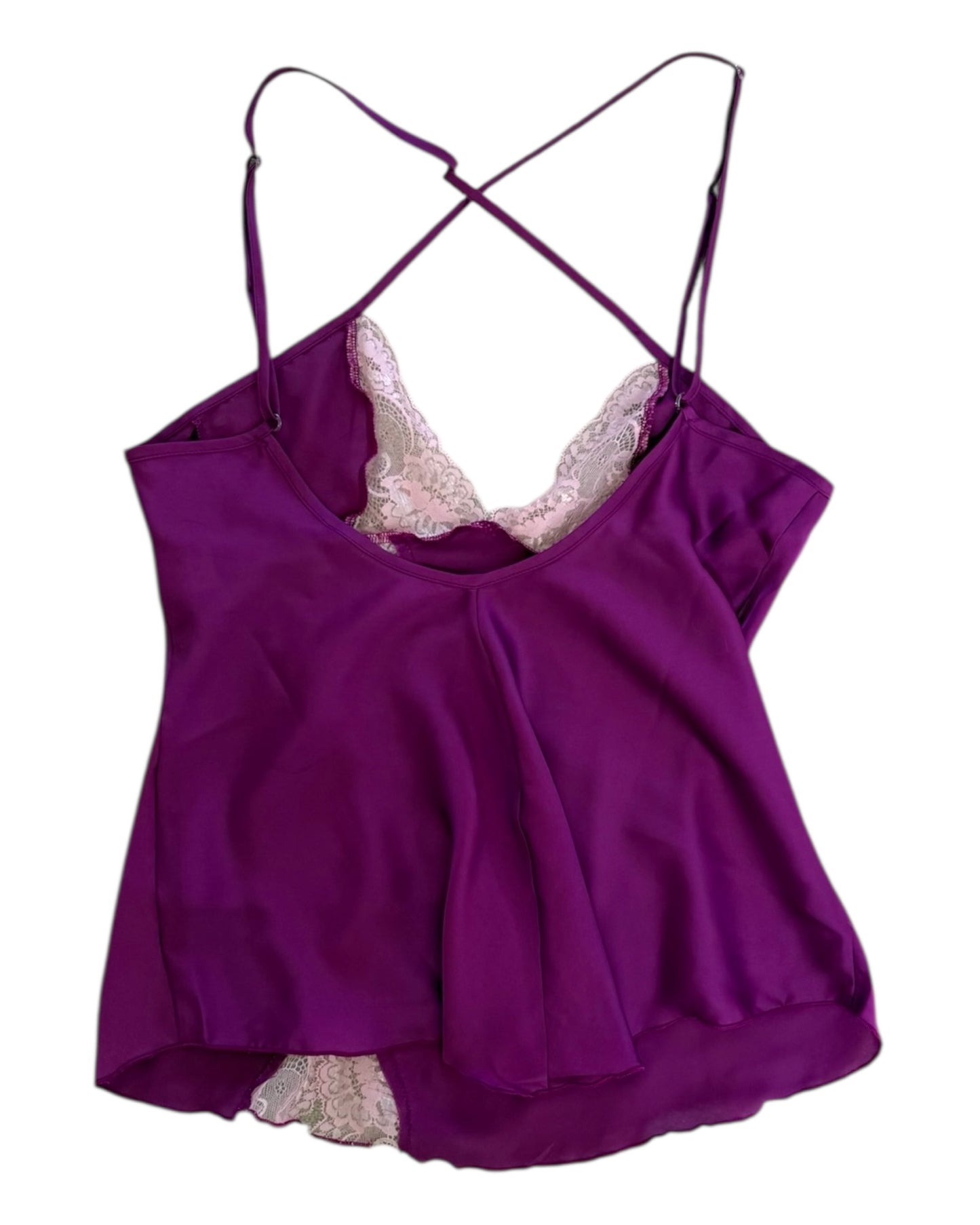 Vintage Purple Lacey Slip Tank