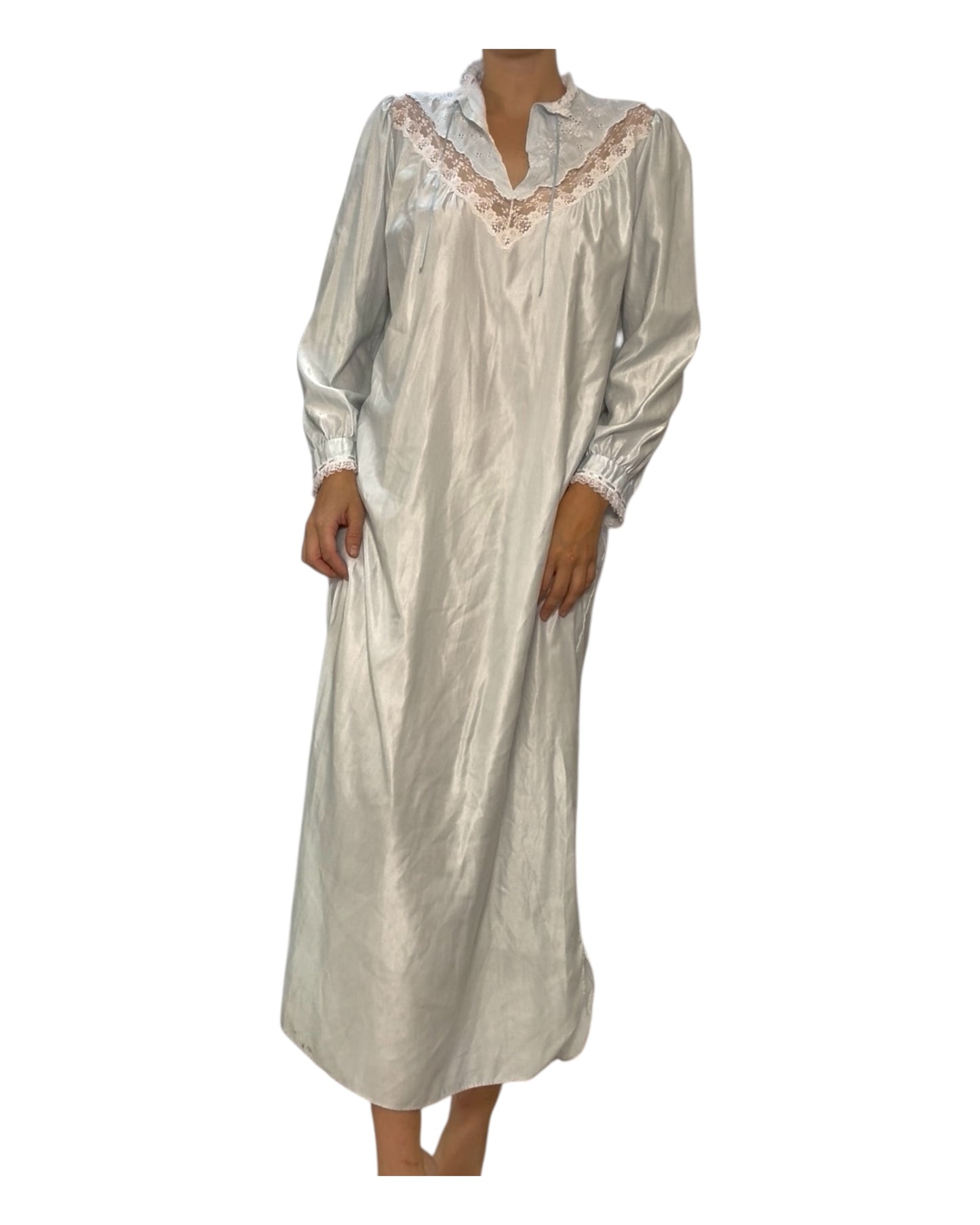 Vintage Barbizon Baby Blue Long Nightgown